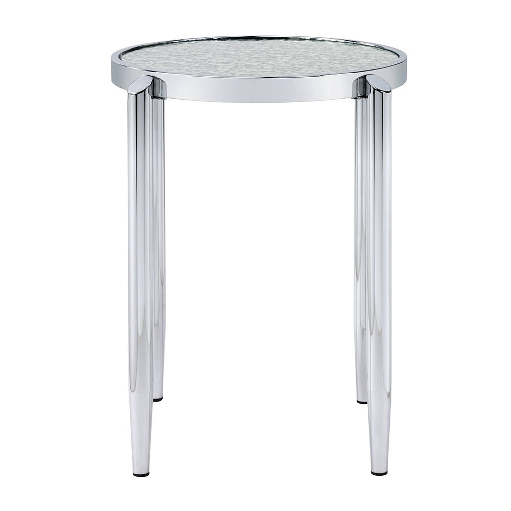 Abbe - End Table - Glass & Chrome, silver, view 7