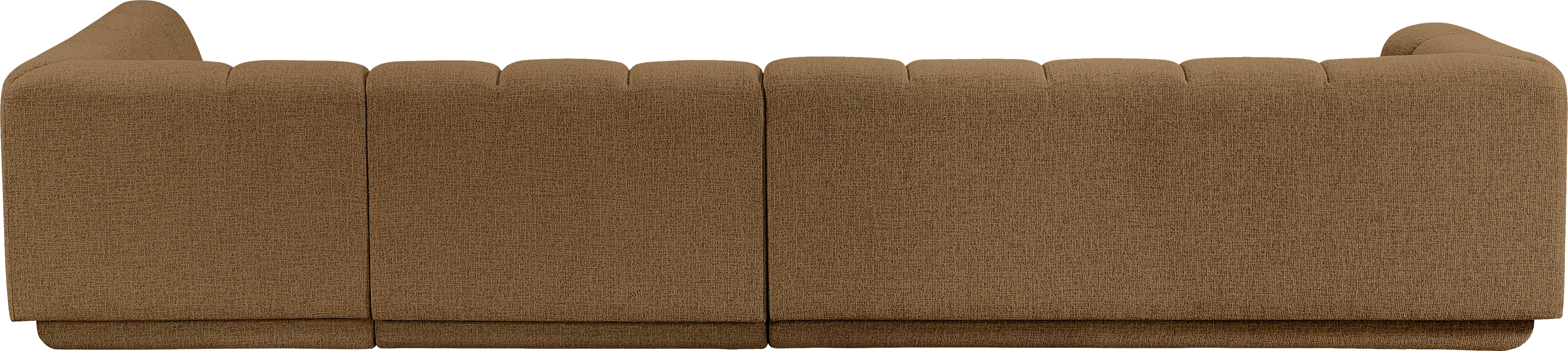 Modari - Fabric Upholstered 3 Piece RAF Modular Sectional - Brown