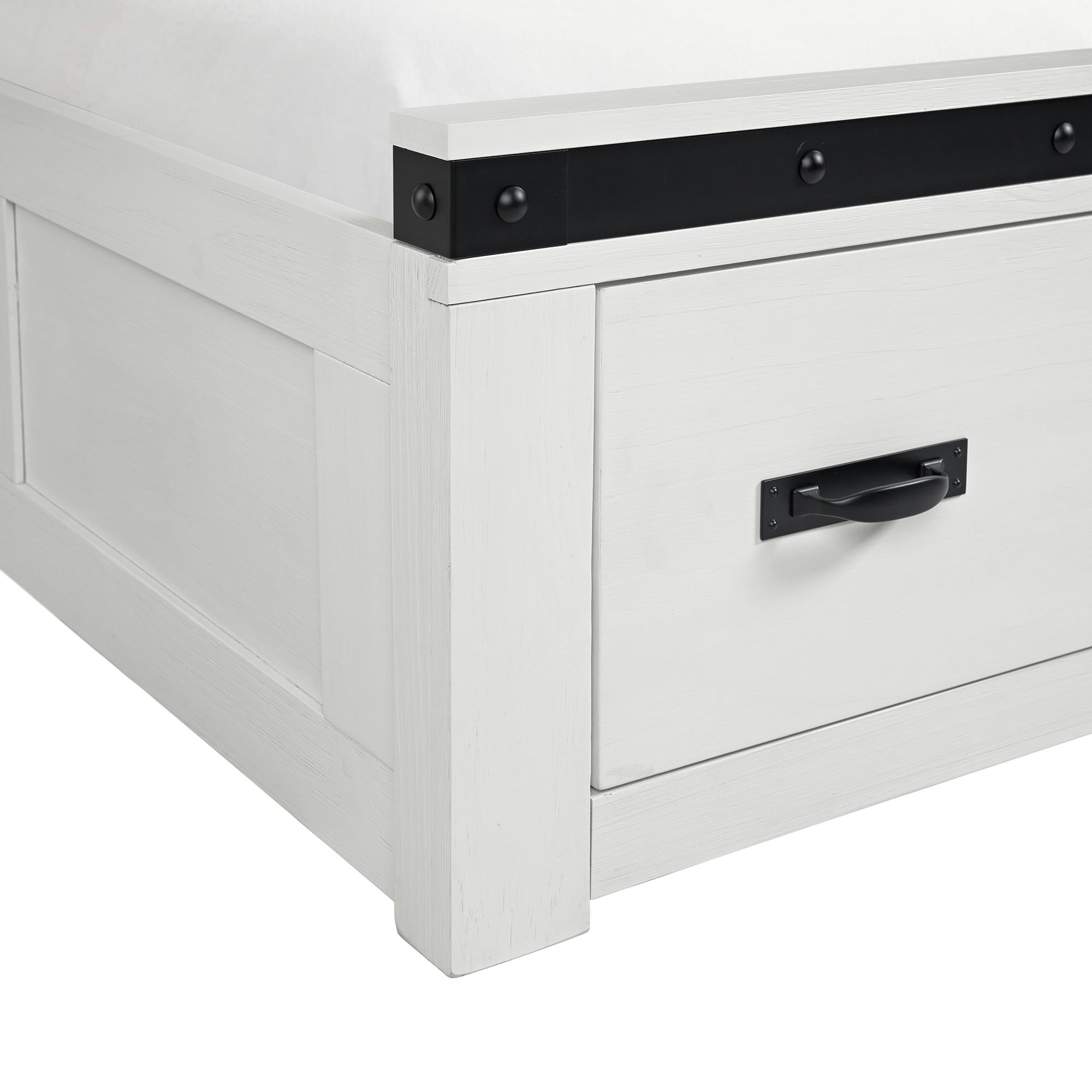 Wade - Youth Twin Platform Storage Bed - White