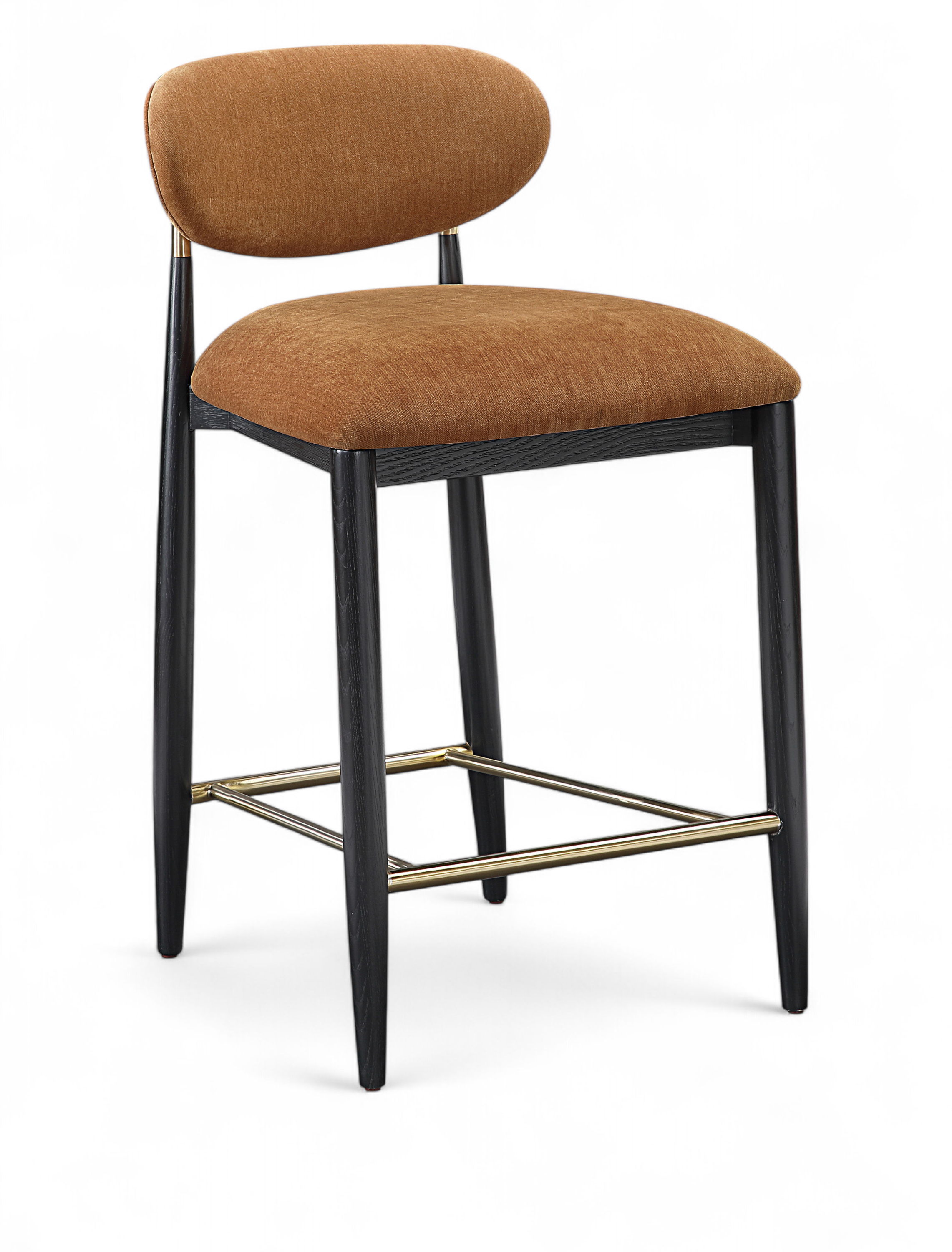 Riccio - Performance Fabric Stool - Cognac