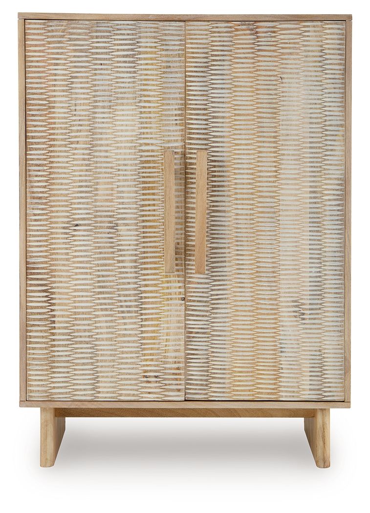 Ashley Furniture Dallinbury - Accent Cabinet - Natural / White Wash - Image 4