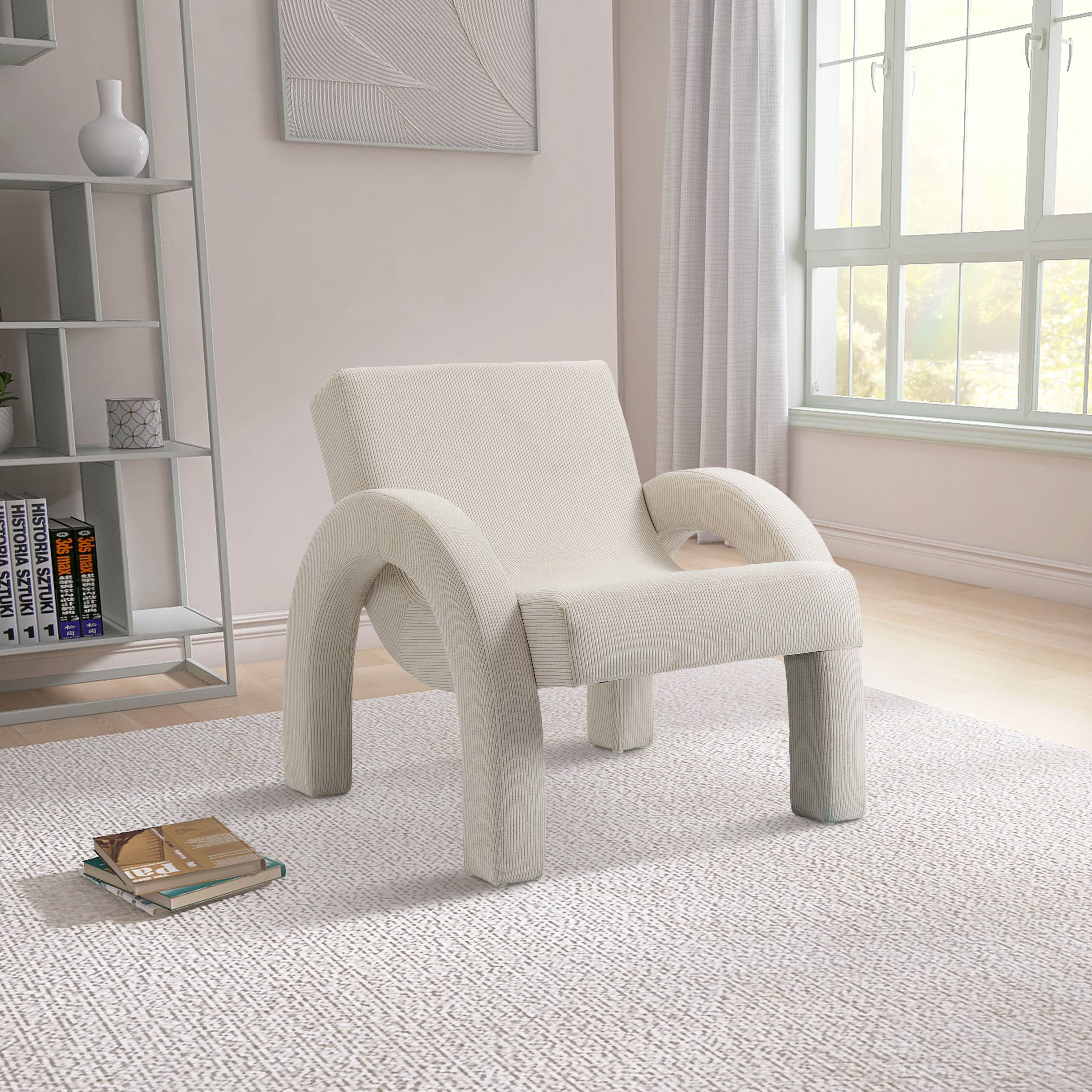 Corduroy - Accent Chair - Cream