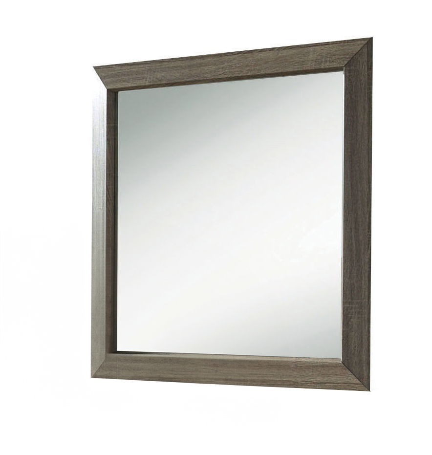 Lyndon - Mirror - Weathered Gray Grain, dark brown, view 2