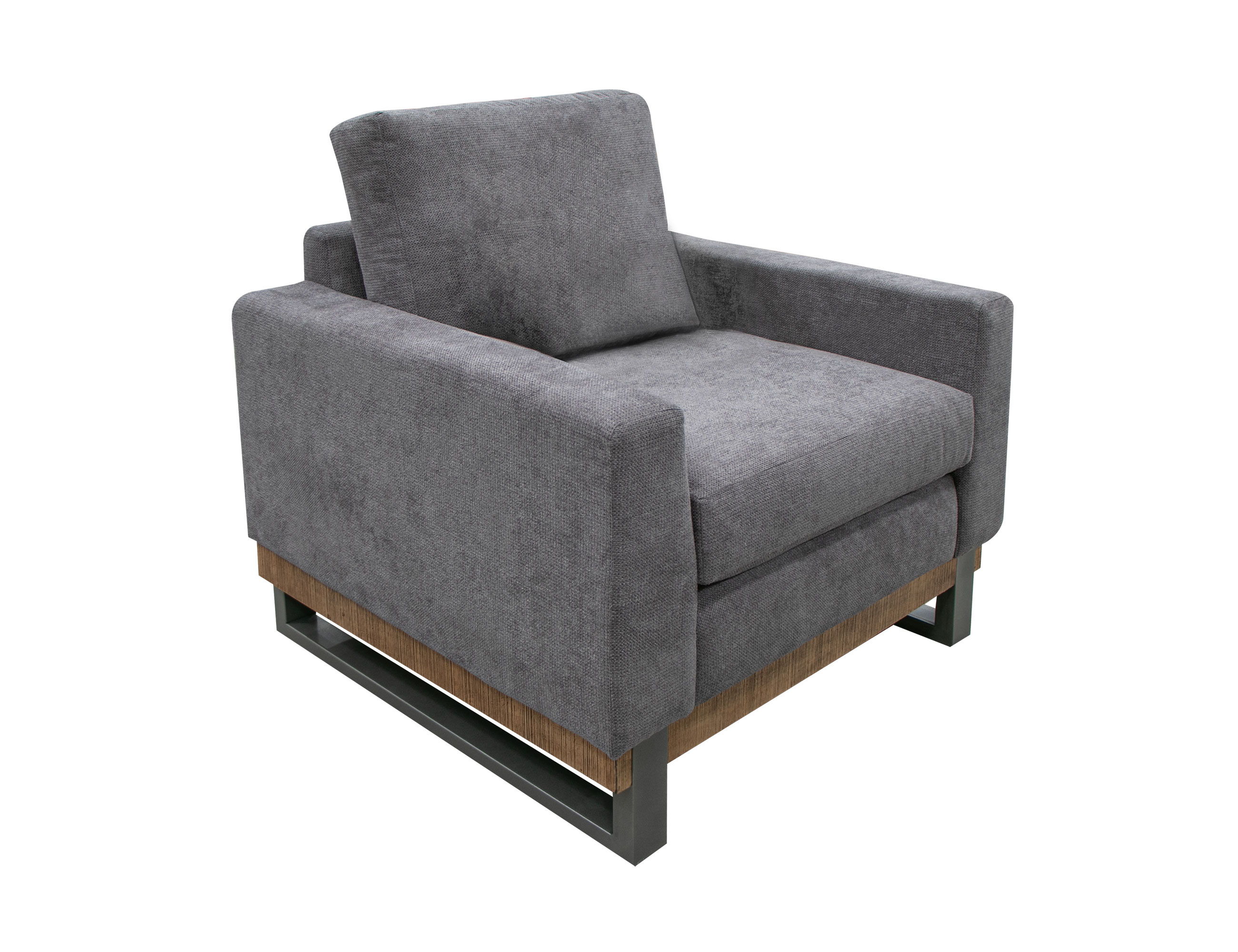 International Furniture Direct Mita - Arm Chair - Iron Gray