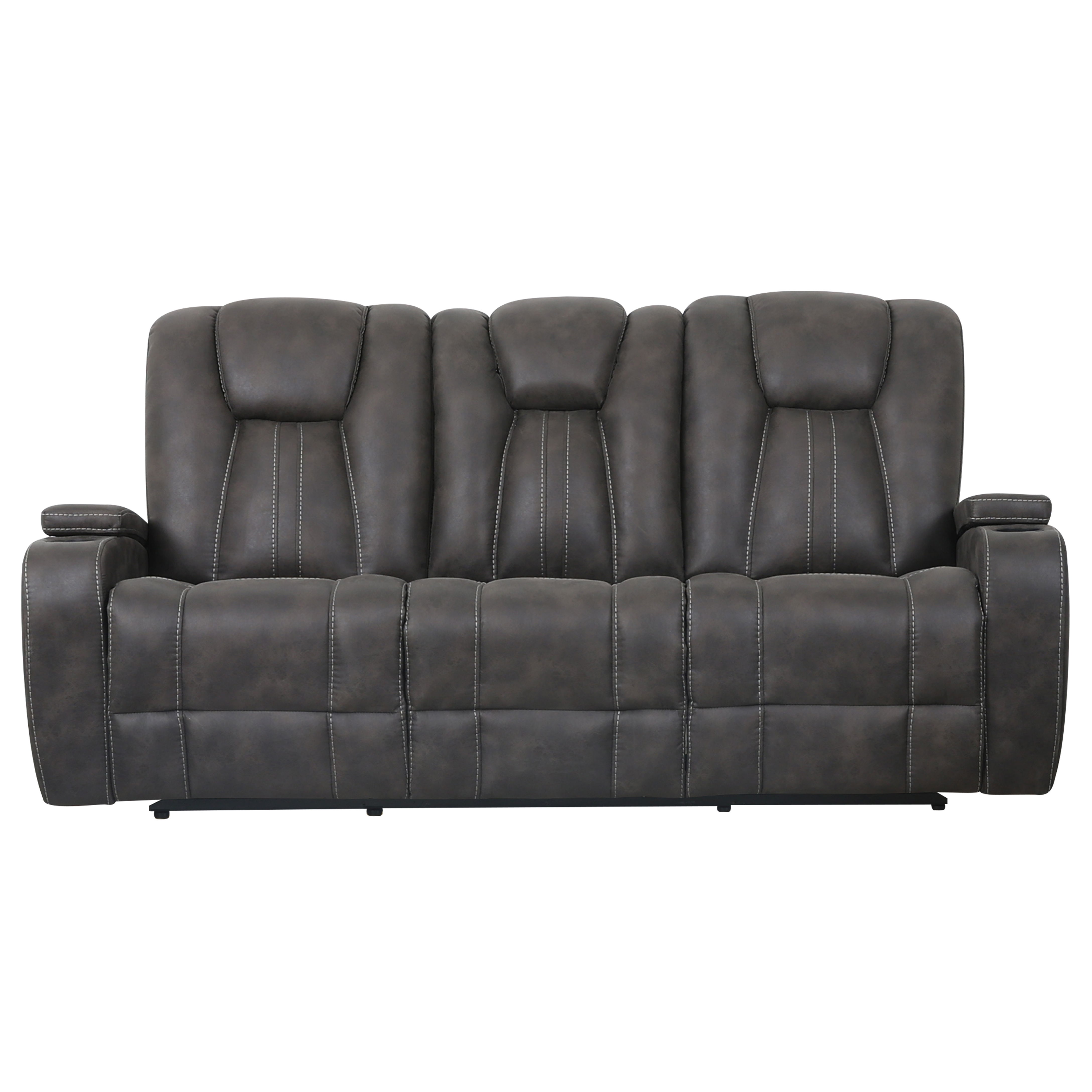 Marlow - 3 Piece Manual Reclining Set - Charcoal