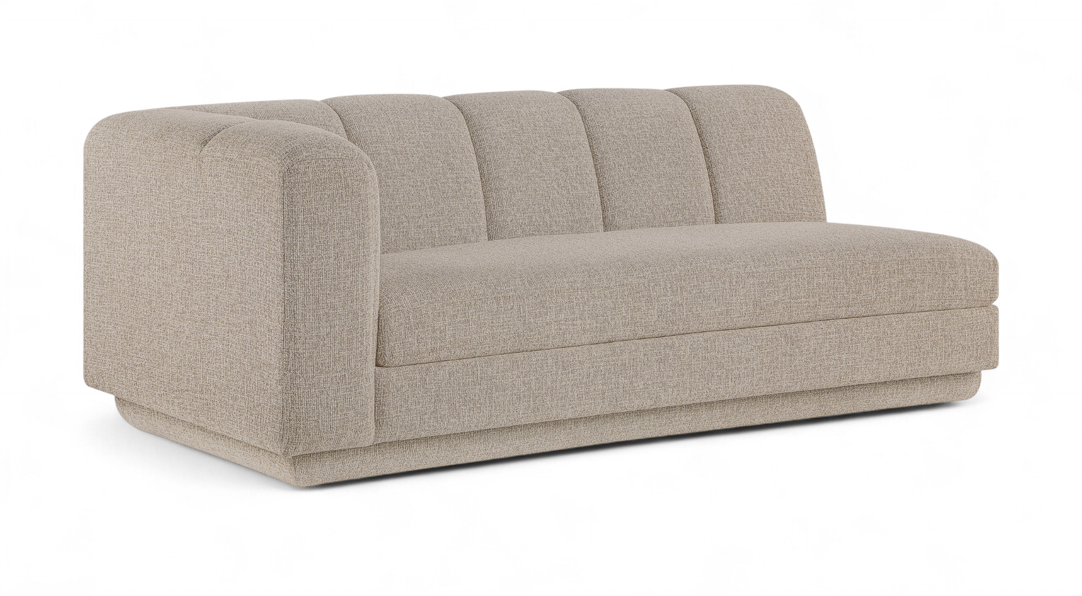 Modari - Fabric Upholstered Left Arm Sofa - Beige
