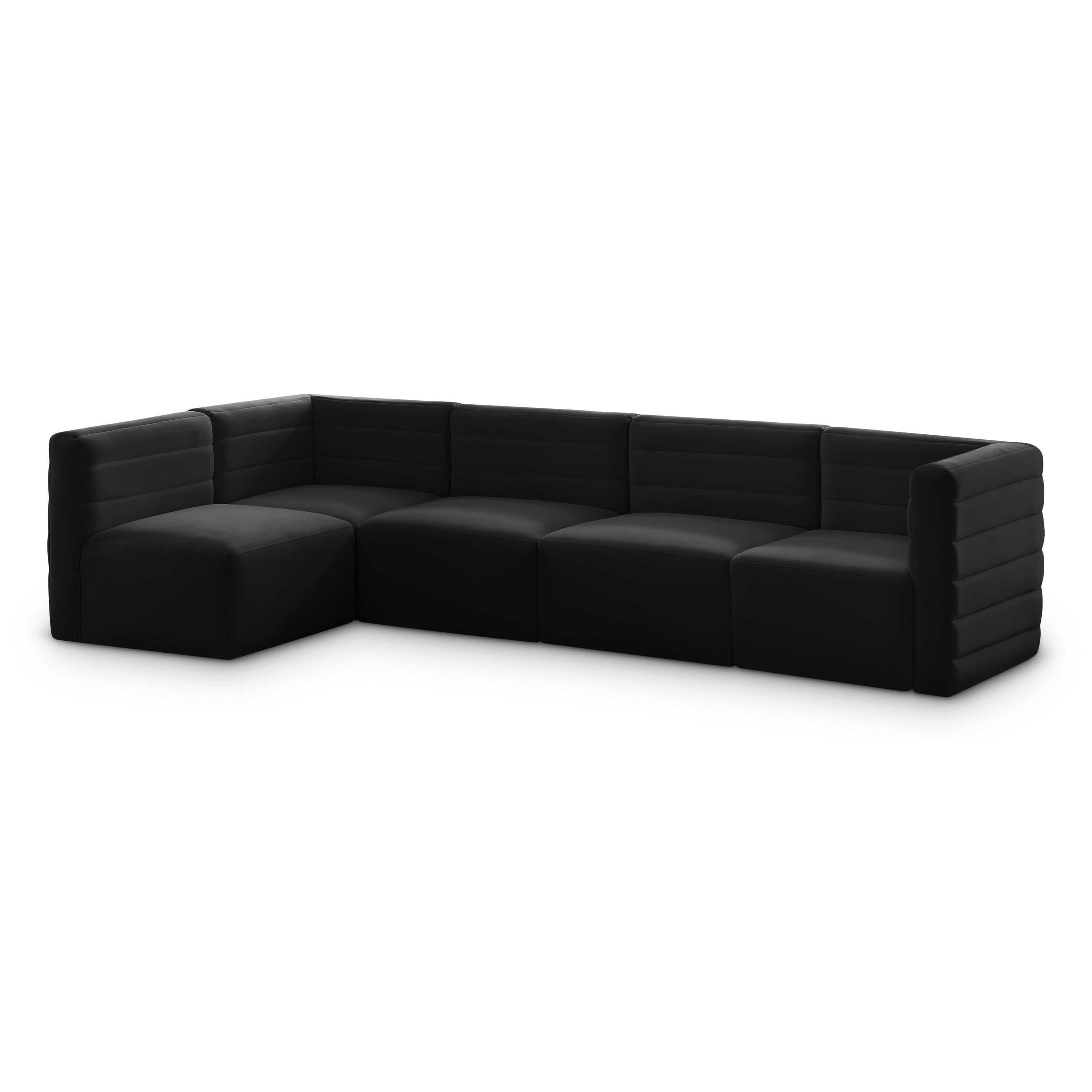 Quincy - 5 Piece Modular Sectional - Black