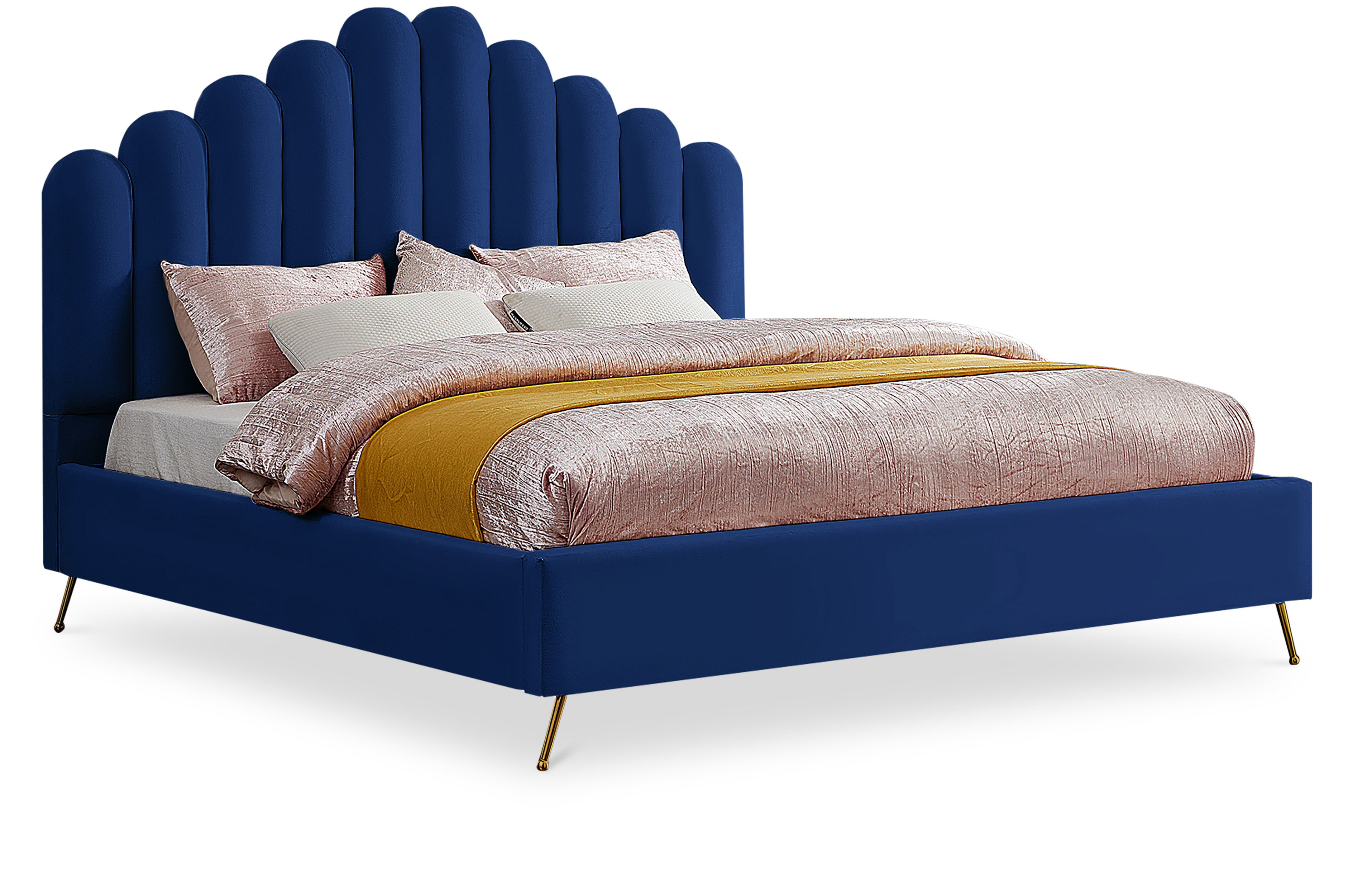 Lily - King Bed - Navy