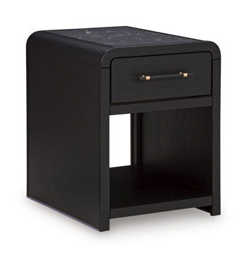 Clanden – Rectangular End Table – Black