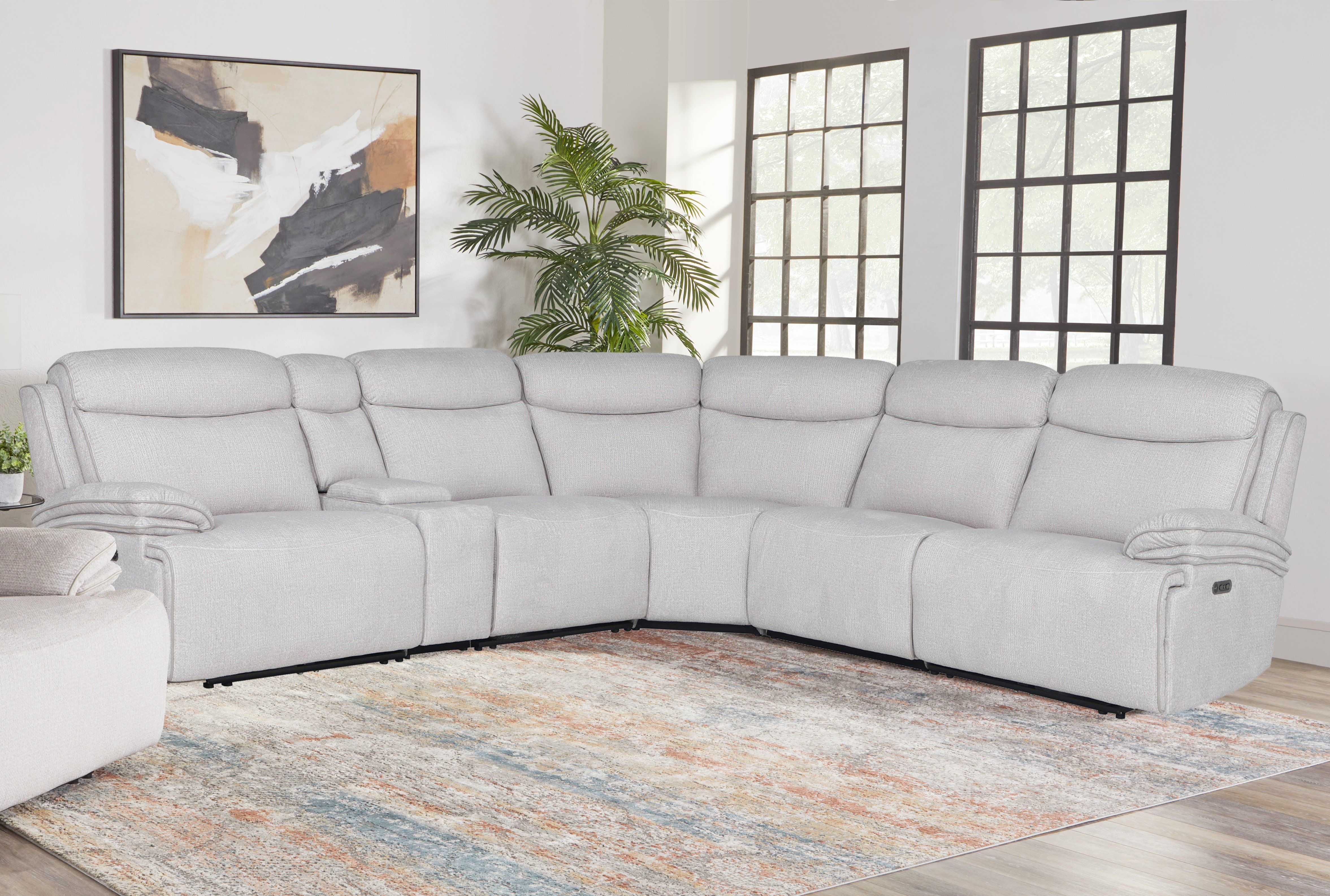 Alpine - 6 Piece Package Sectional - Snow Image