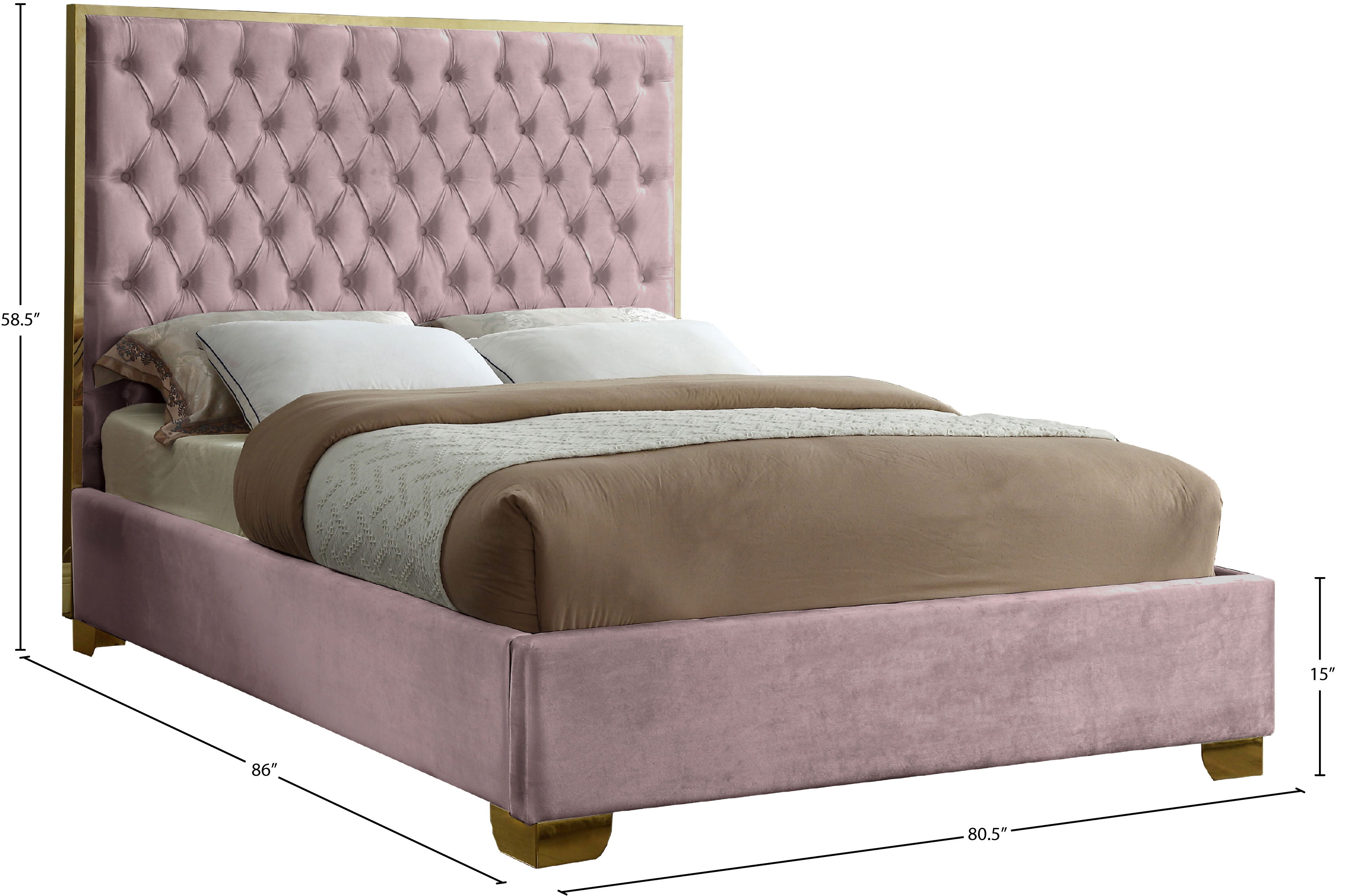 Lana - King Bed - Pink