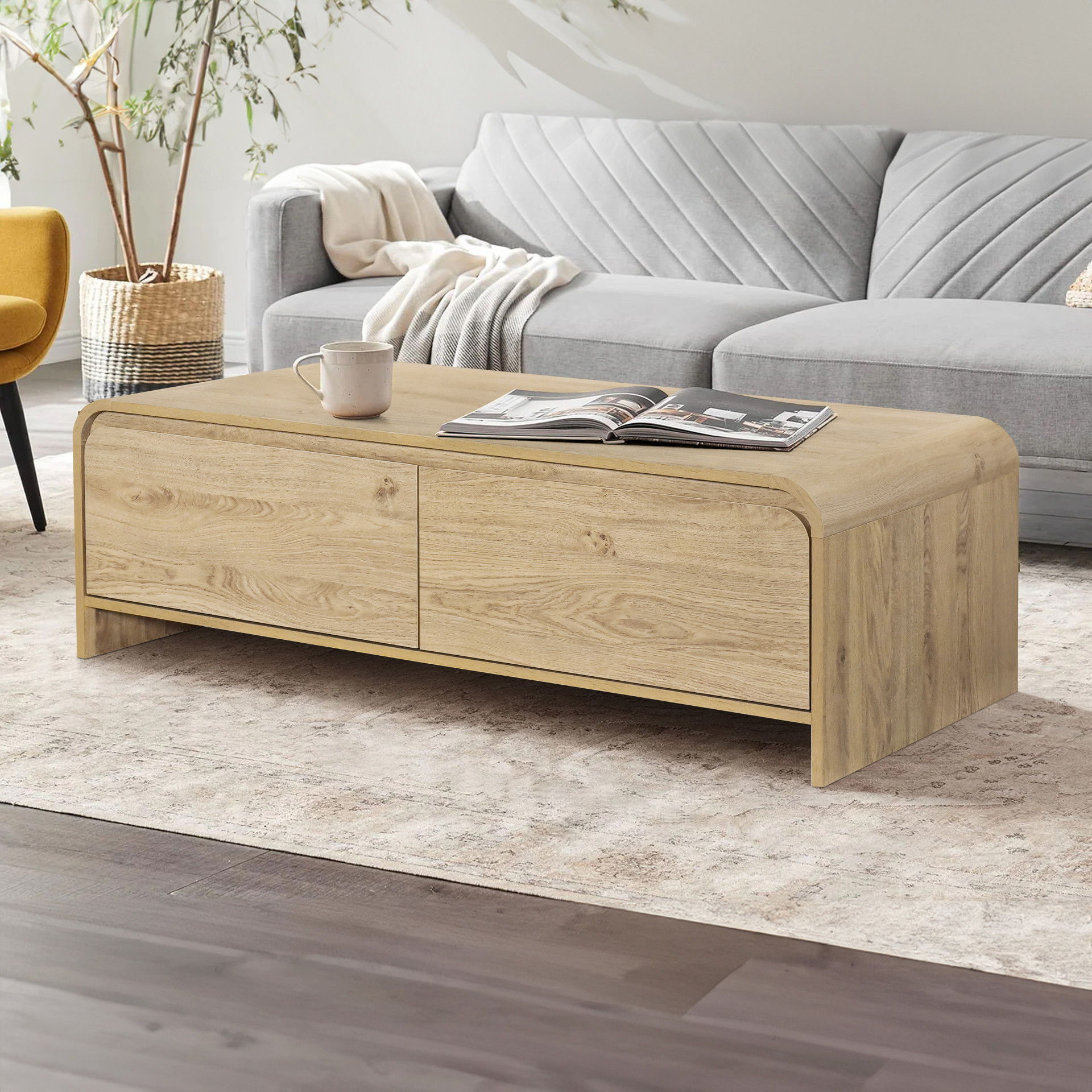 Mara - Cocktail Table - Natural, light brown