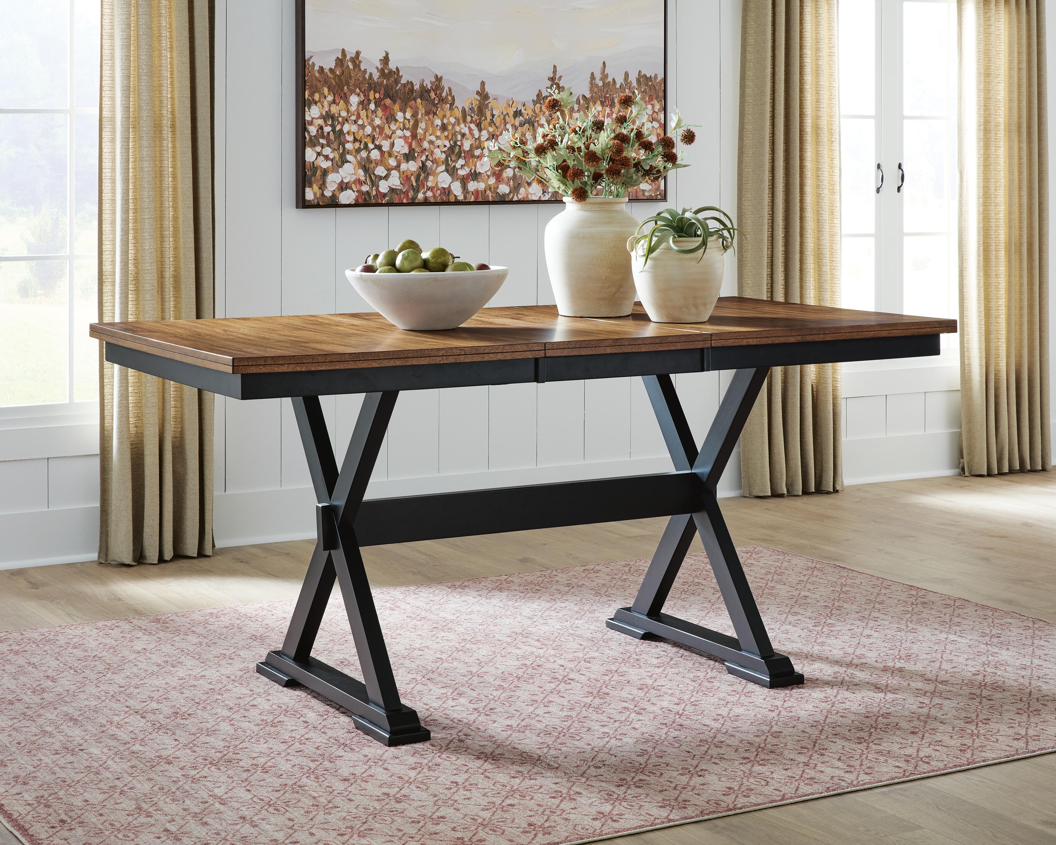 Ashley Furniture Wildenauer - Dining Room Counter Butterfly Extension Table - Brown / Black - Image 2