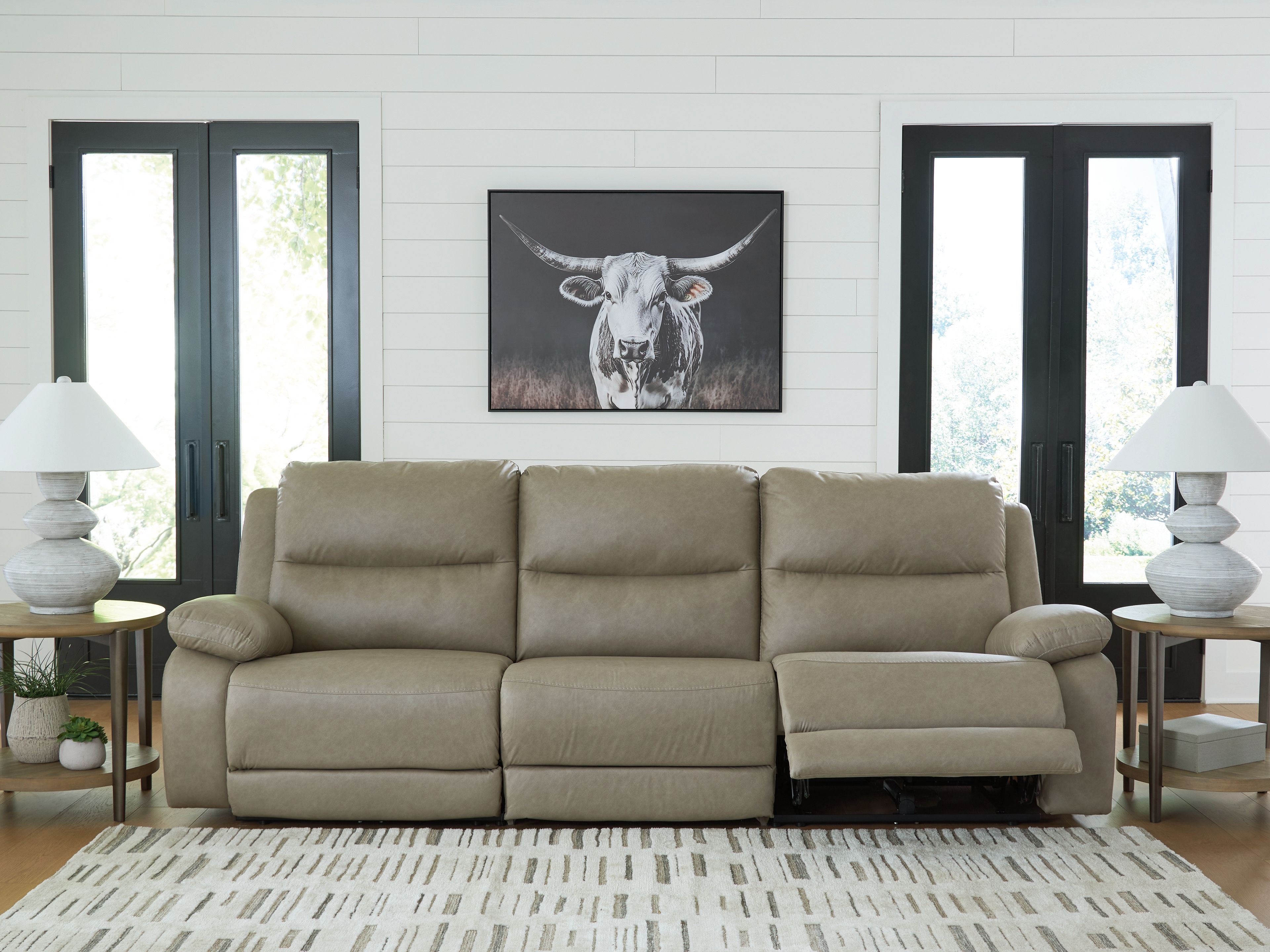 Ashley Furniture Narwhal Place - 3-Piece Power Reclining Sectional - Pebble - Image 6