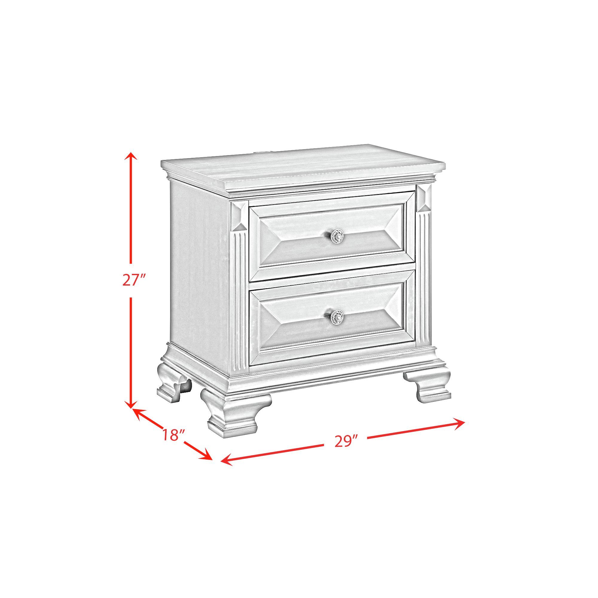 Bridgestone - Queen 4 Piece Bedroom Set - Antique White
