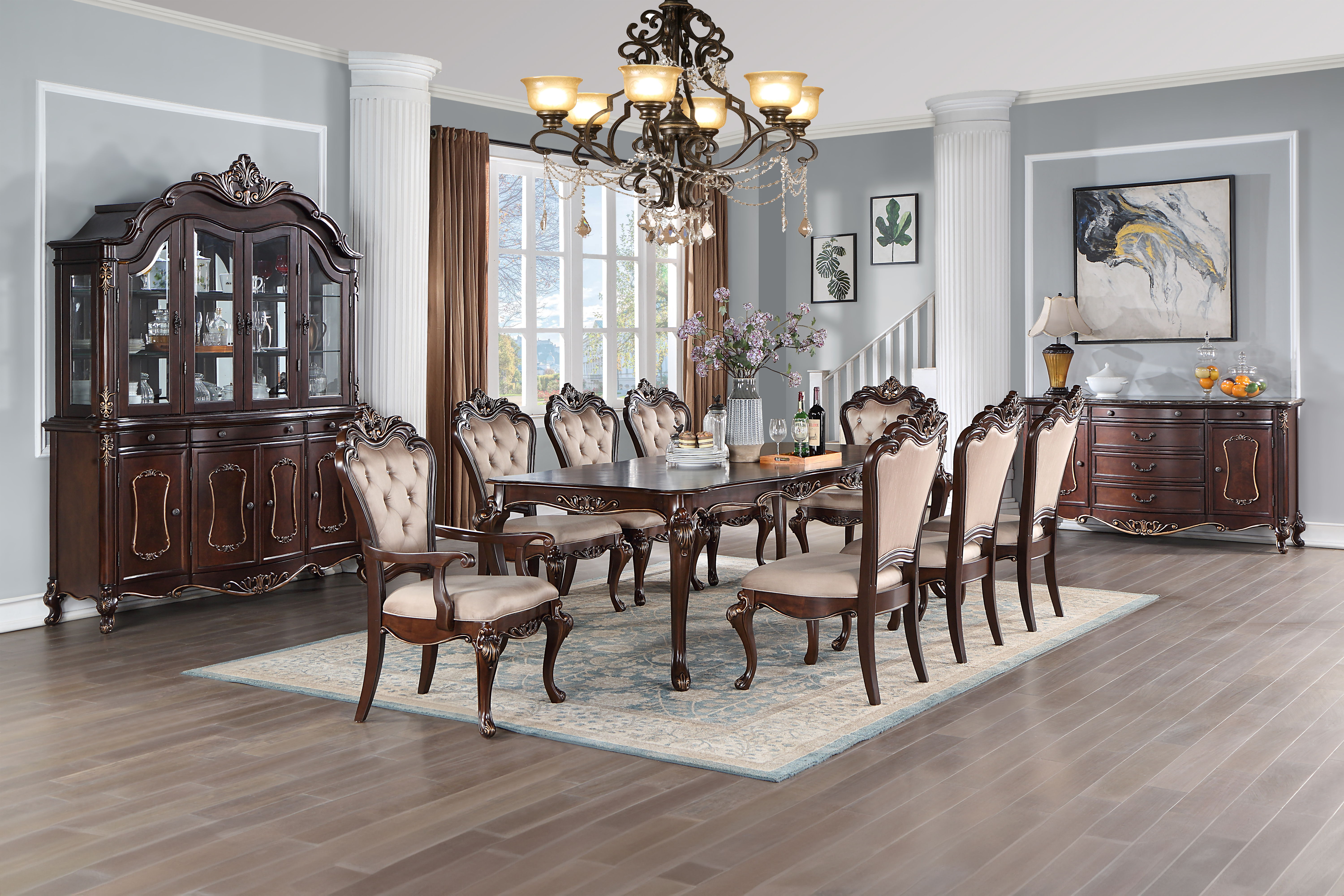 Constantine - Dining Table - Cherry, dark brown