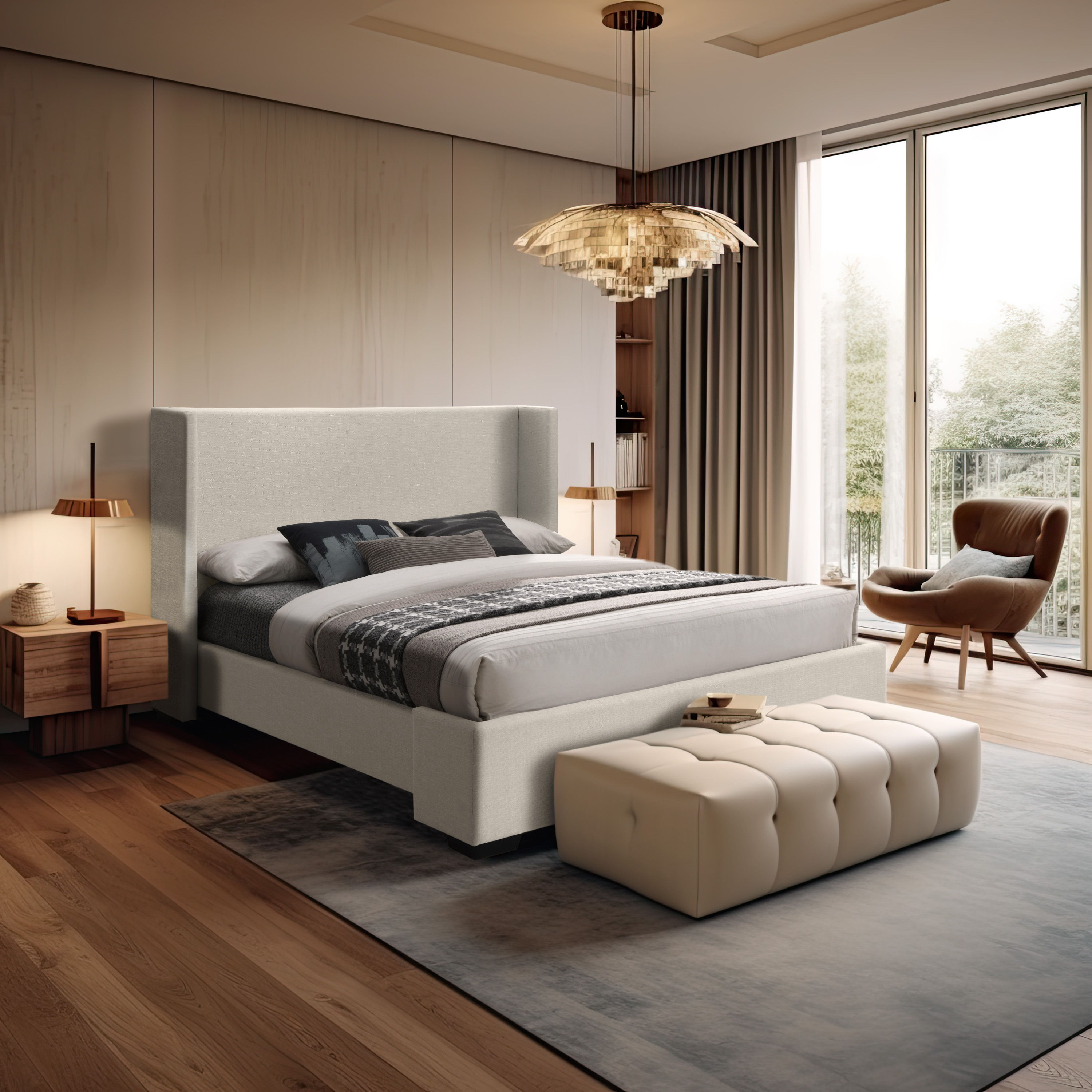 Oxford - Queen Bed - Beige