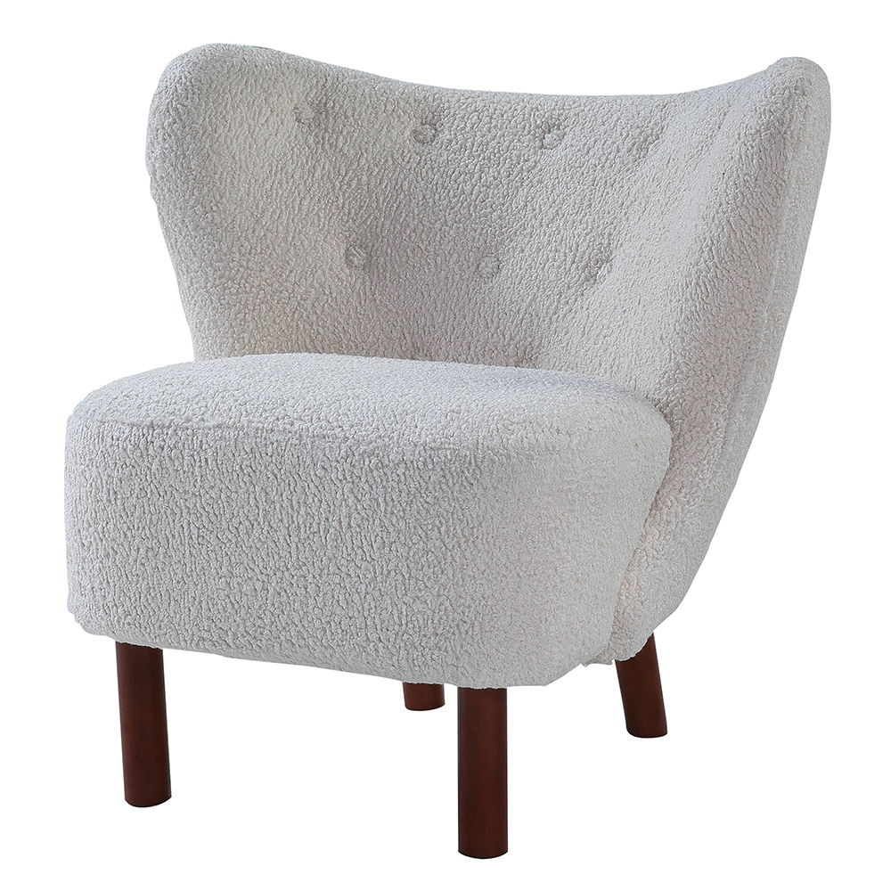 Zusud - Accent Chair - White Teddy Sherpa, white, view 2