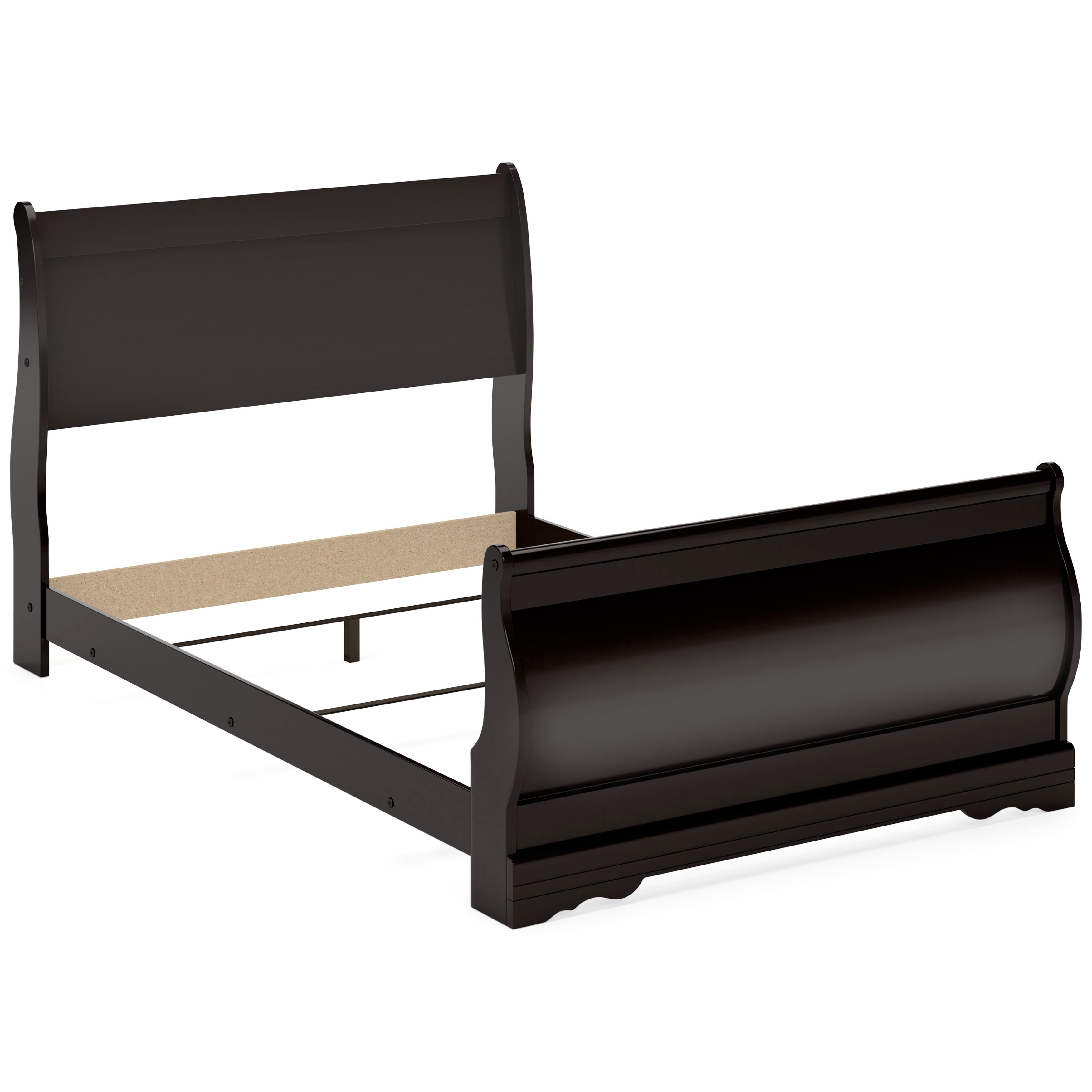 Huey Vineyard - Full Sleigh Bed - Black