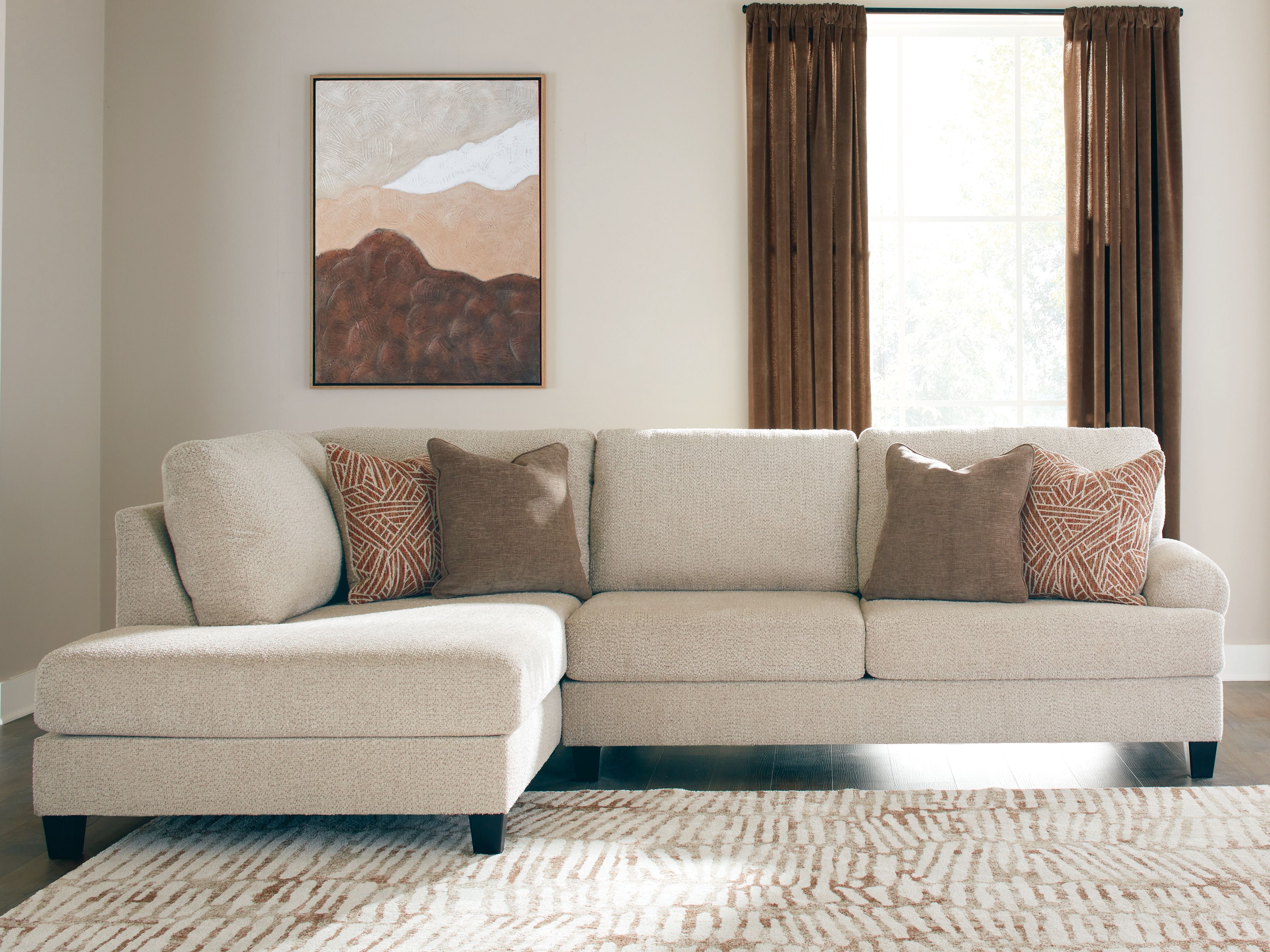 Ashley Furniture Steelwater Retreat - 2-Piece Sectional With LAF Corner Chaise - Latte - Image 3