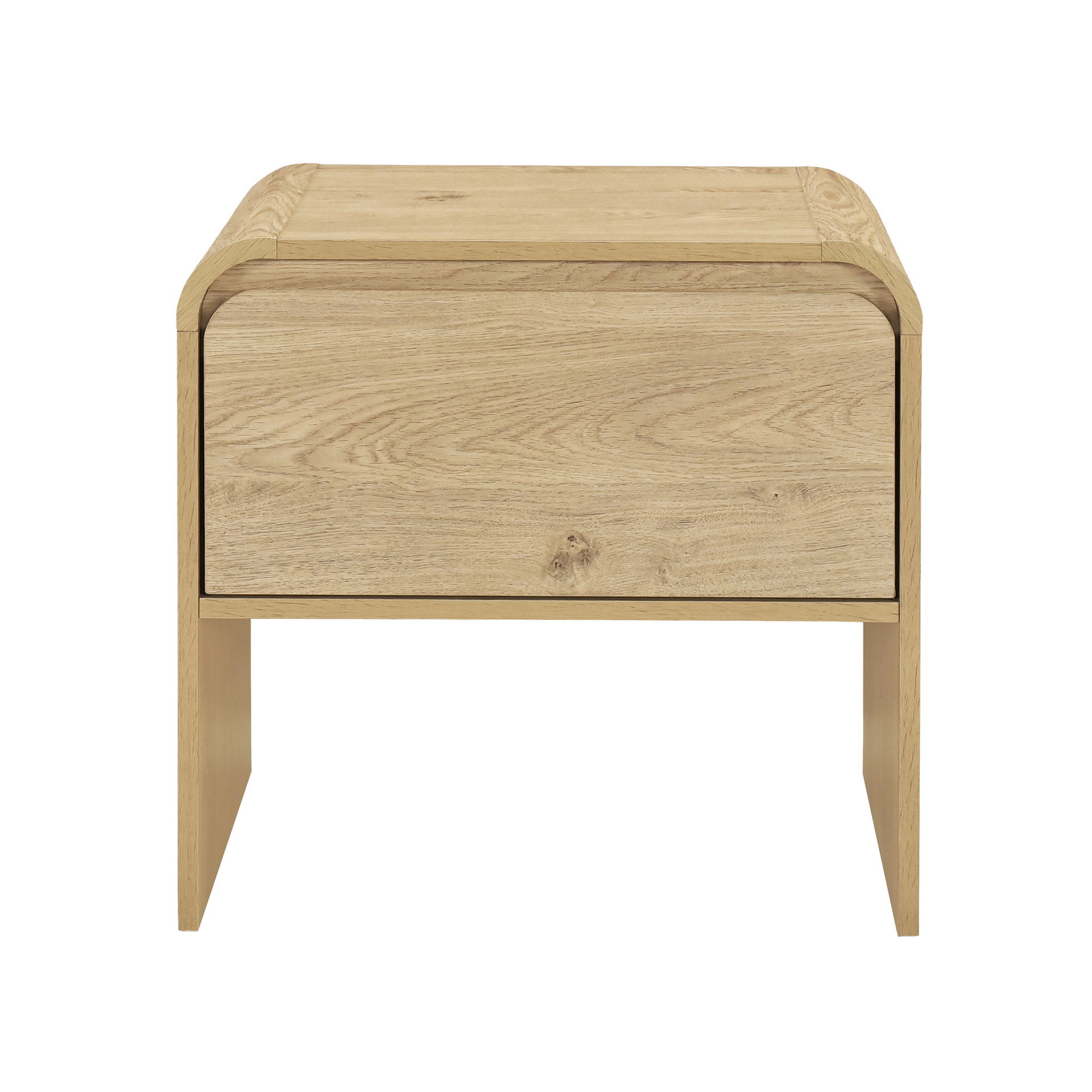 Mara - One Drawer End Table / Bedside Table - Natural