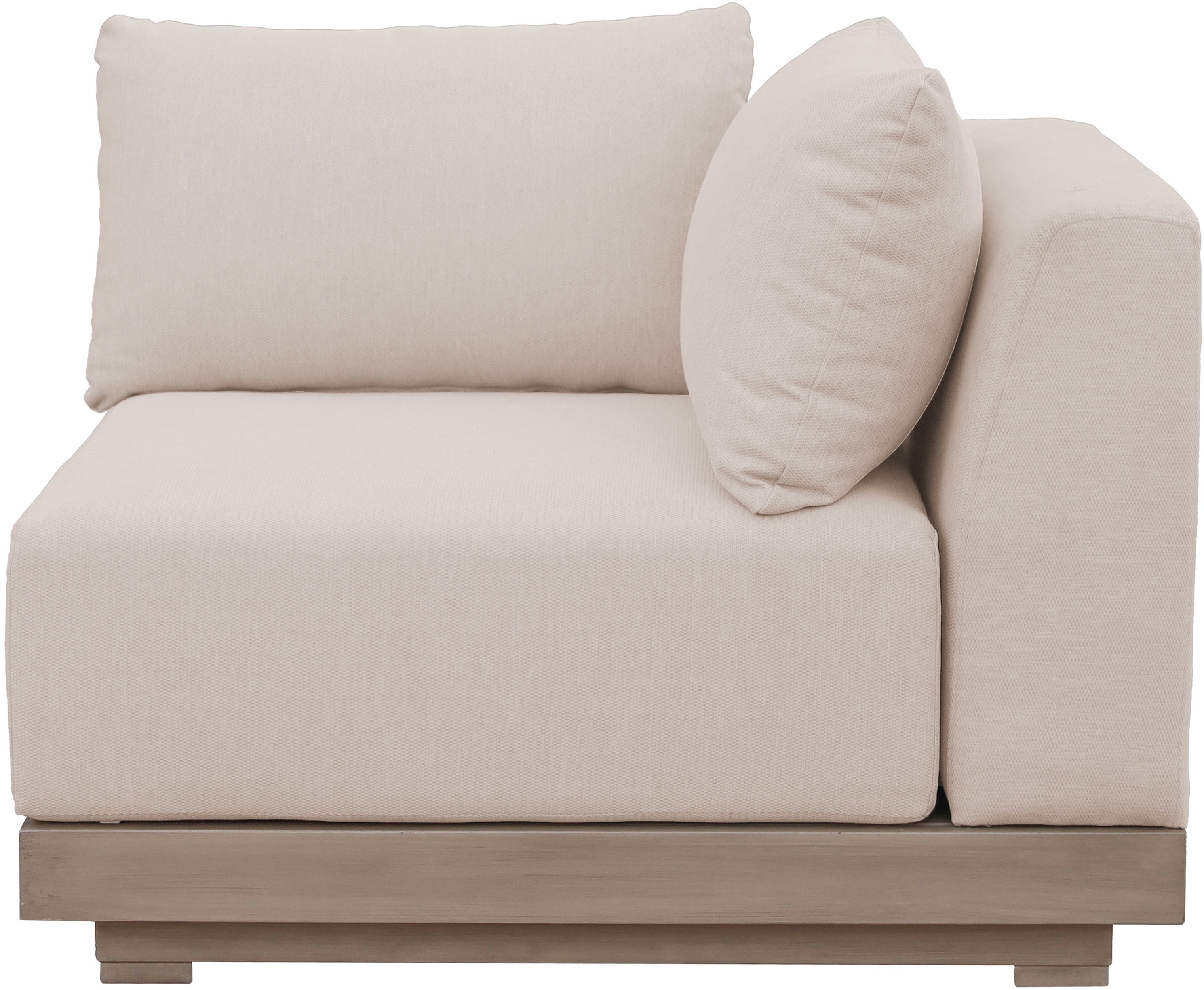 Solace - Olefin Performance Fabric Outdoor Patio Modular Corner Chair - Beige