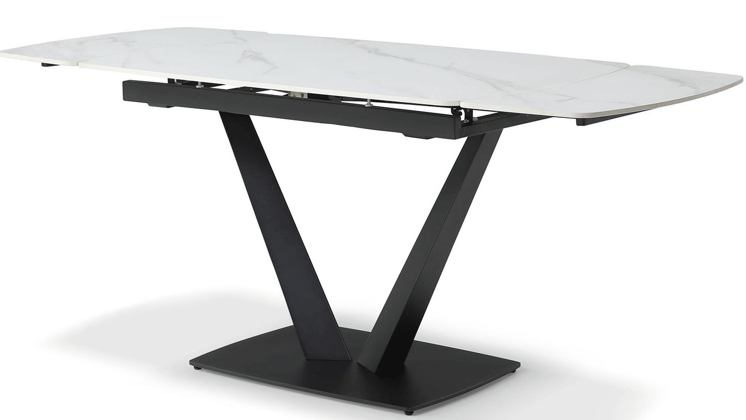 109 - Ceramic Dining Table With Extension - White