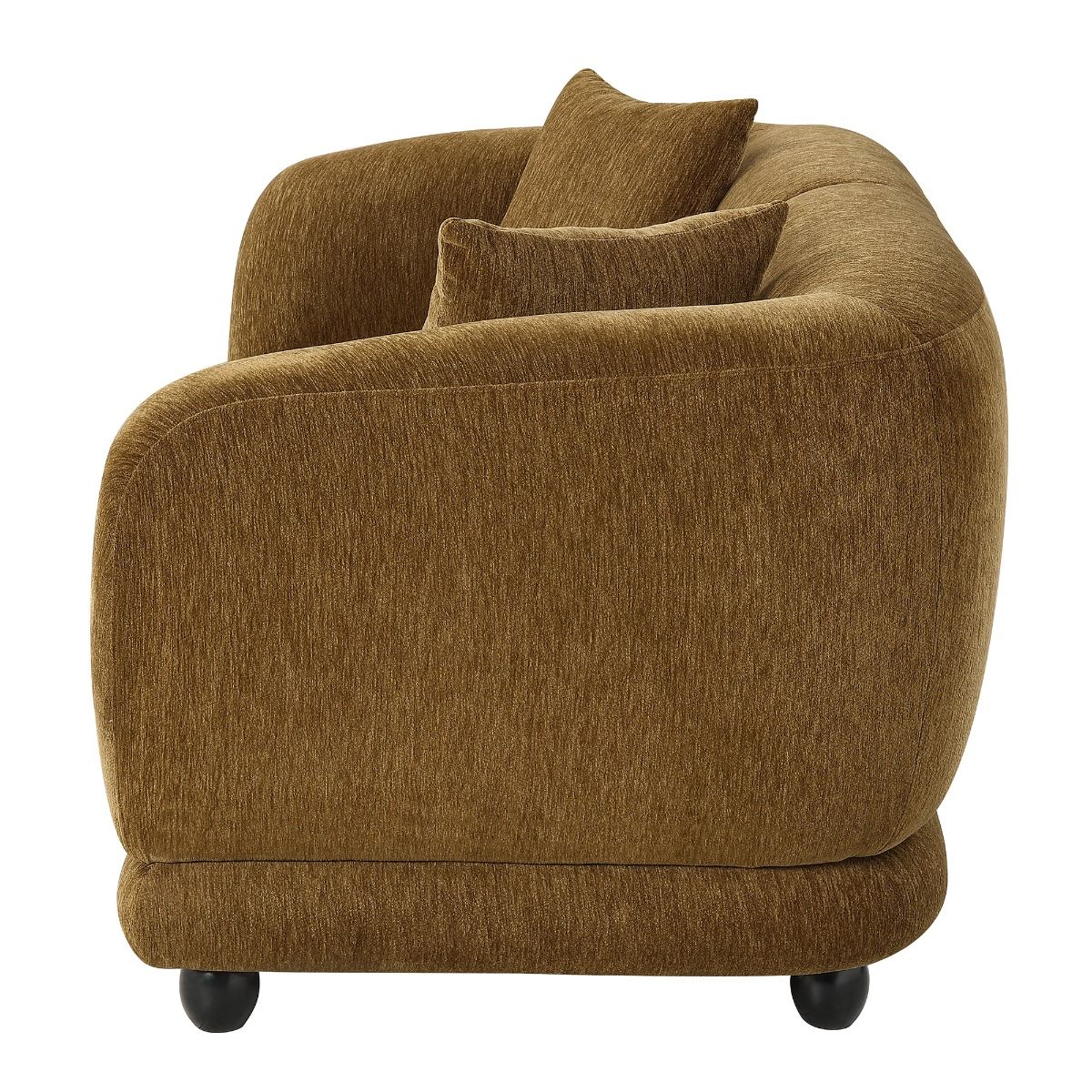Lennox - Loveseat With 2 Pillows - Brown Chenille, light brown, view 4