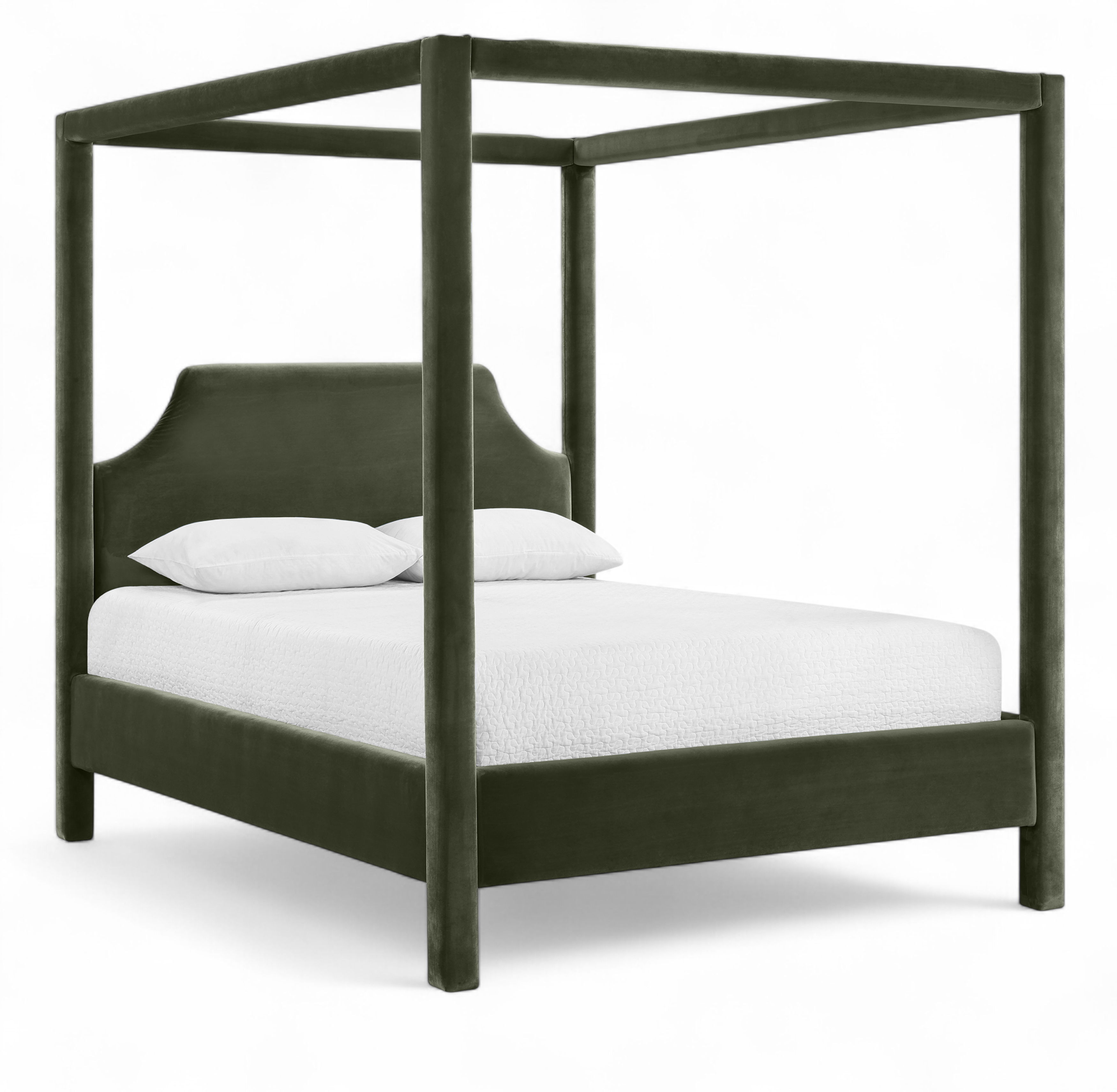 Dawson - Velvet Upholstered Full Bed - Green