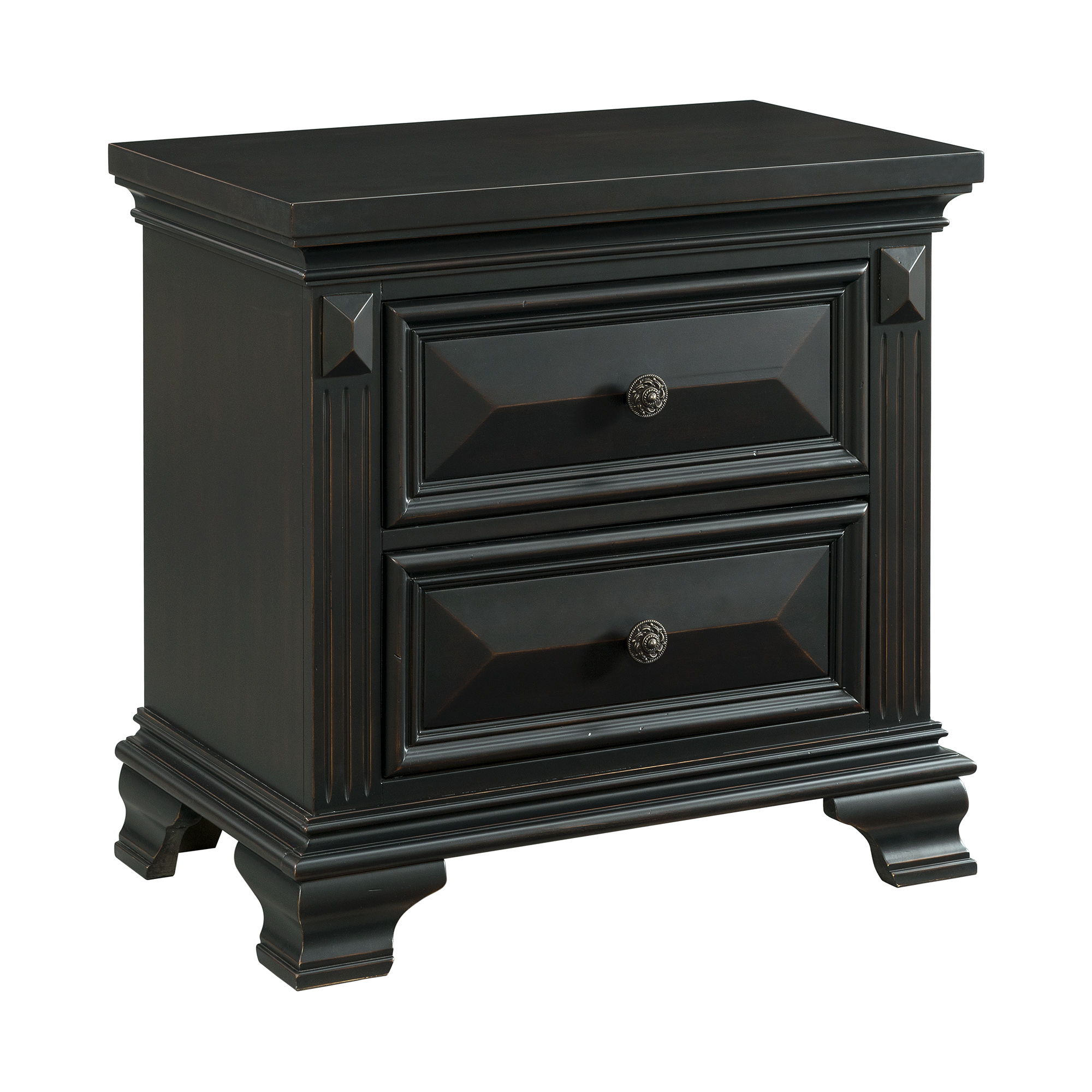 Calloway 2-Drawer Nightstand in Antique Black Image
