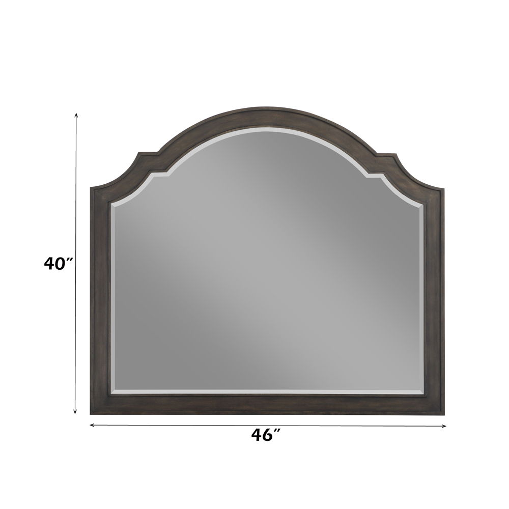 Peregrine - Mirror - Walnut, dark brown, view 3