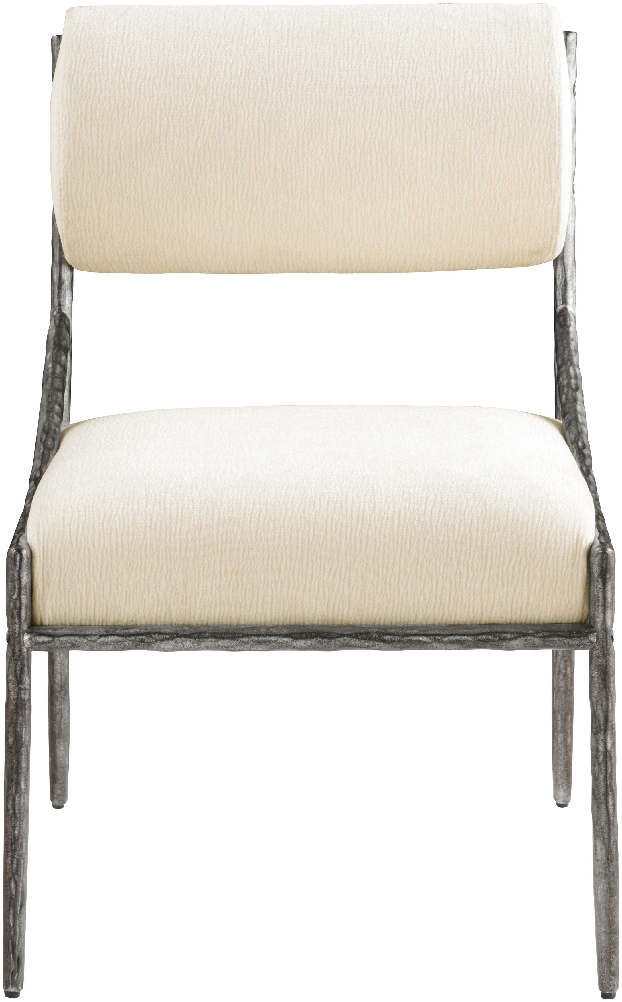Bastille - Upholstered Dining Side Chair (Set of 2) - Cream / Silver