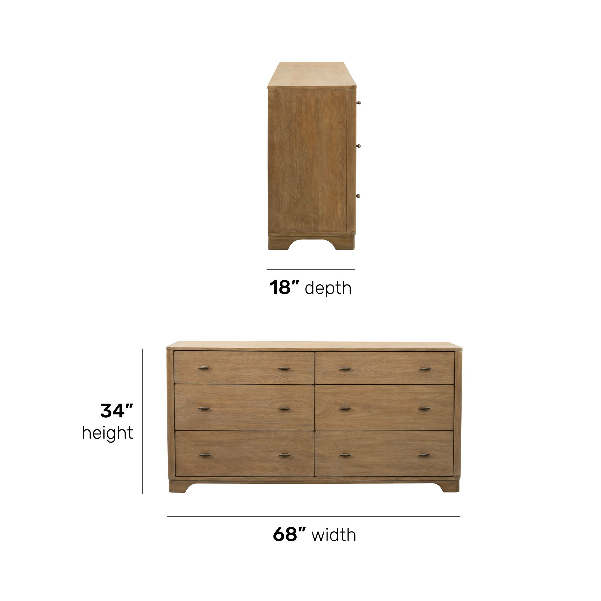 Normandy - Dresser - Light Brown, light brown, view 7
