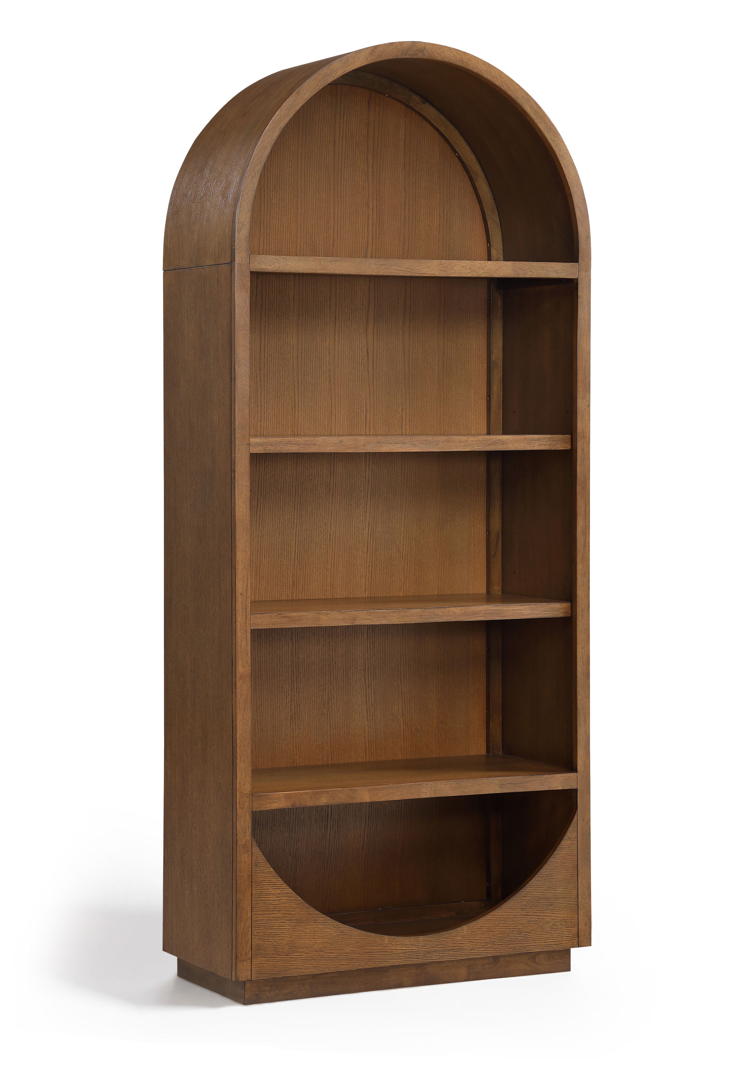 Hearth - Oak Veneer And Solid Wood Bookcase - Brown