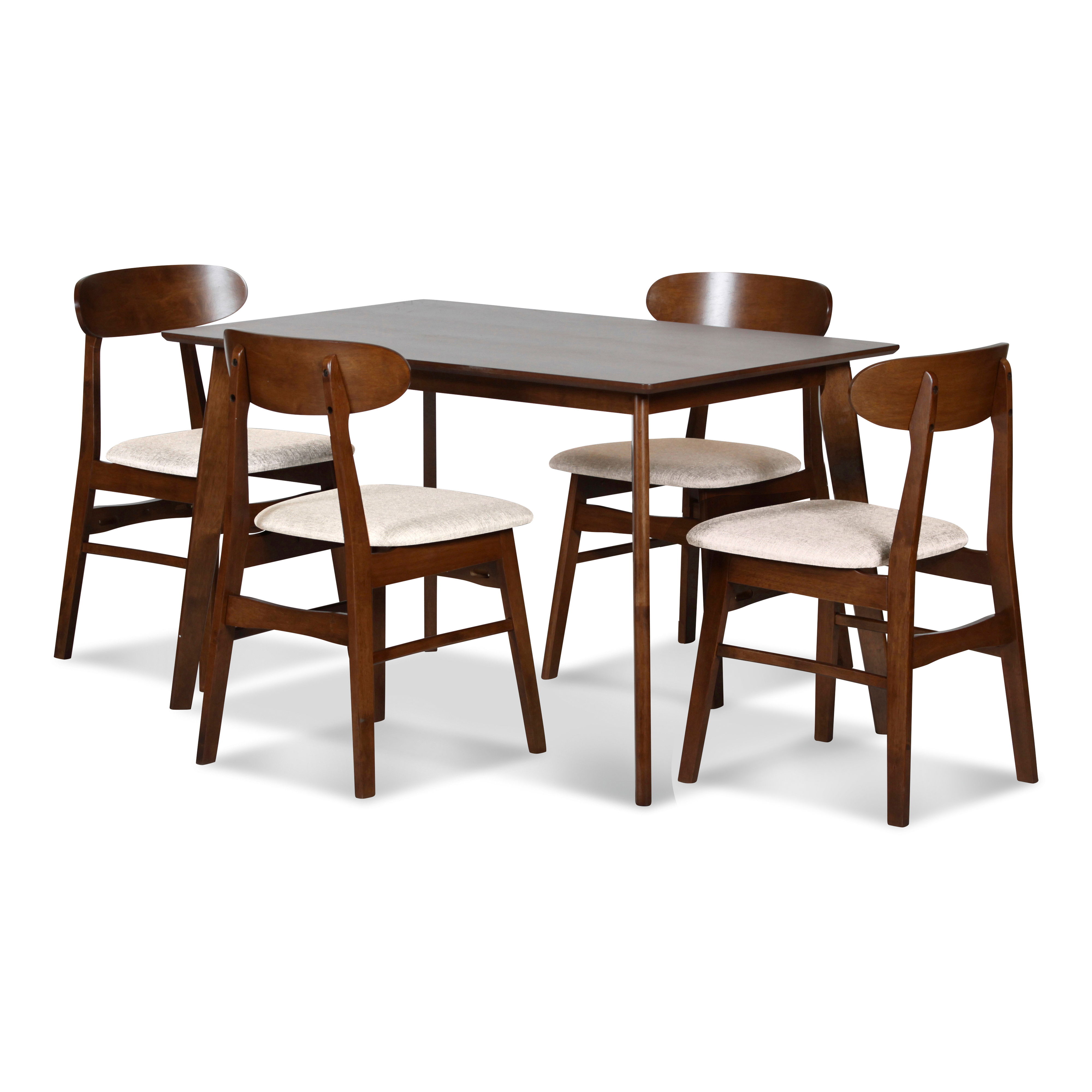 Morocco - 5 Piece Dining Room Set (Rectangle Dining Table & 4 Chairs) - Natural