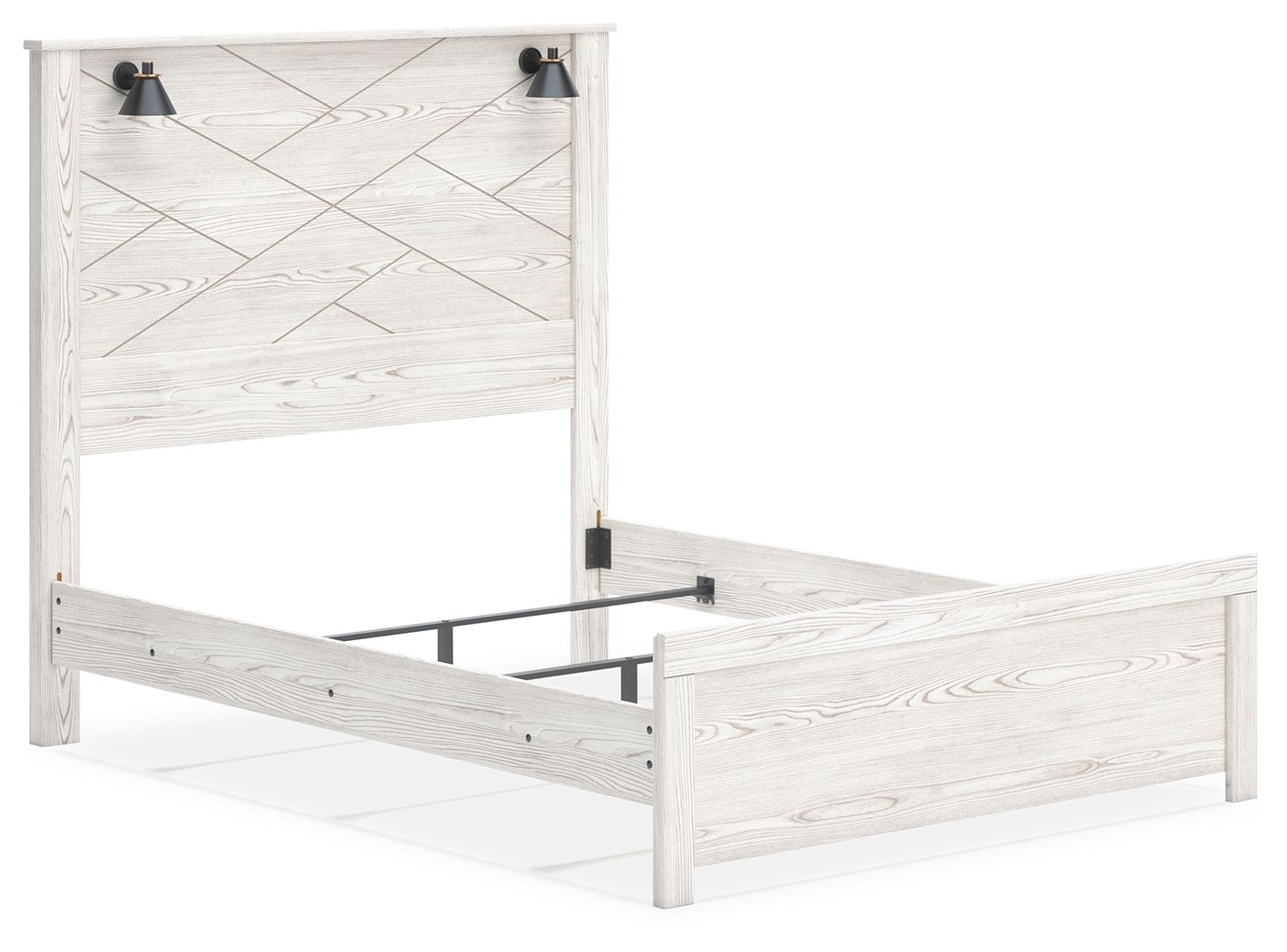 Ashley Furniture Gerridan - 5 Pc. - Dresser, Mirror, Queen Panel Bed with Sconces - White - Image 5