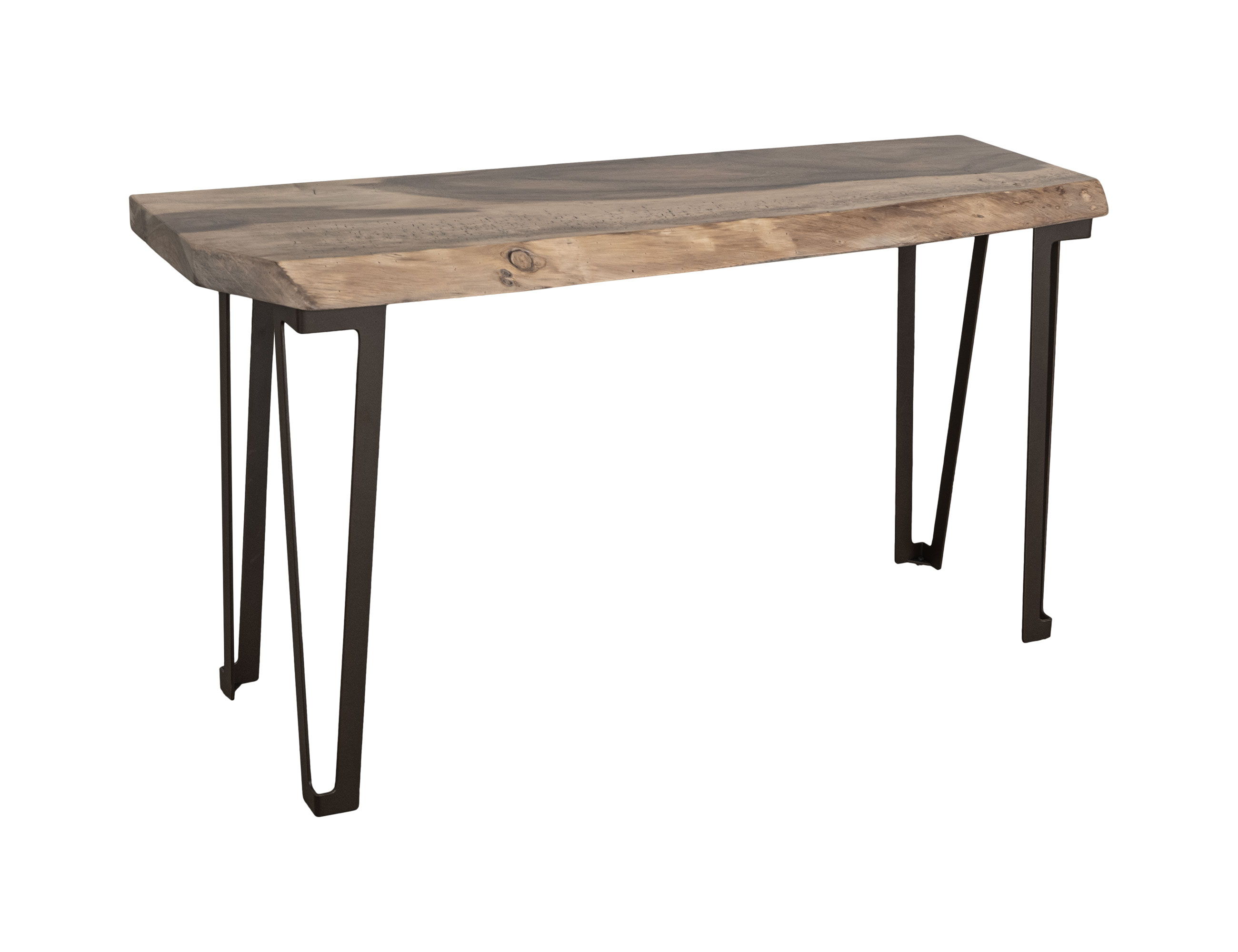 International Furniture Direct Natural Parota - Rectangular Sofa Table - Brown