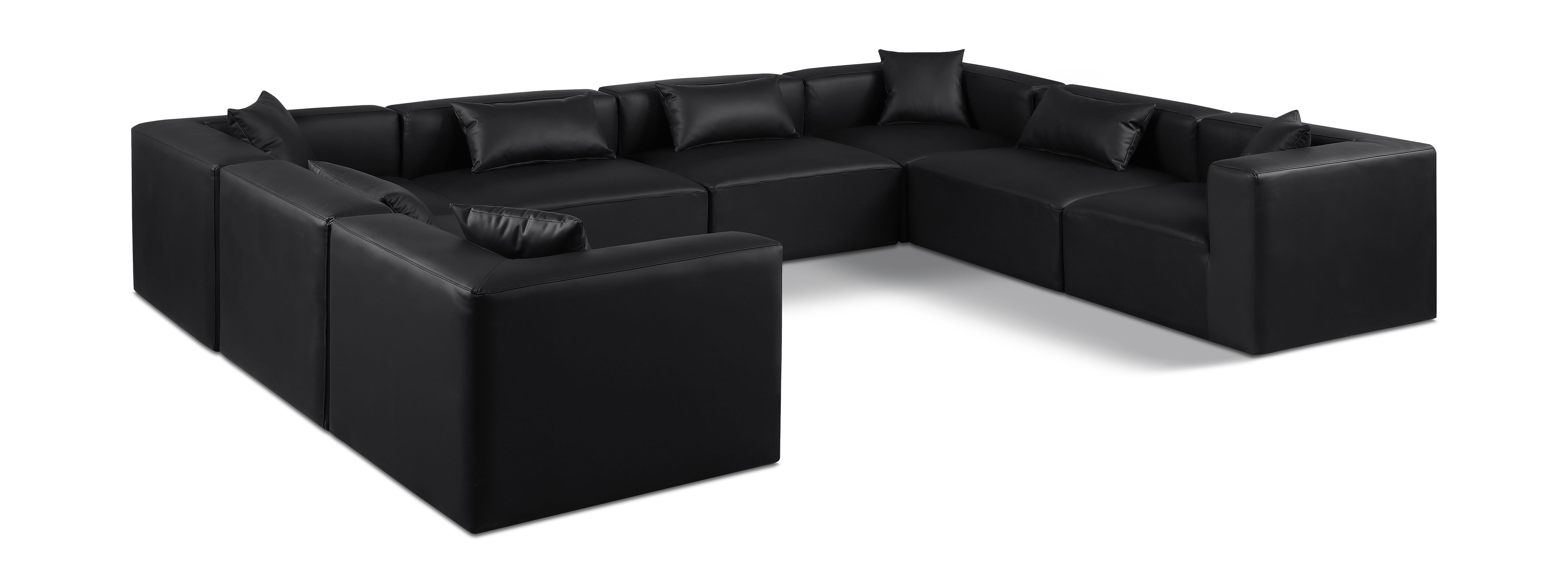 Cube - 8 Piece Modular Sectional - Black