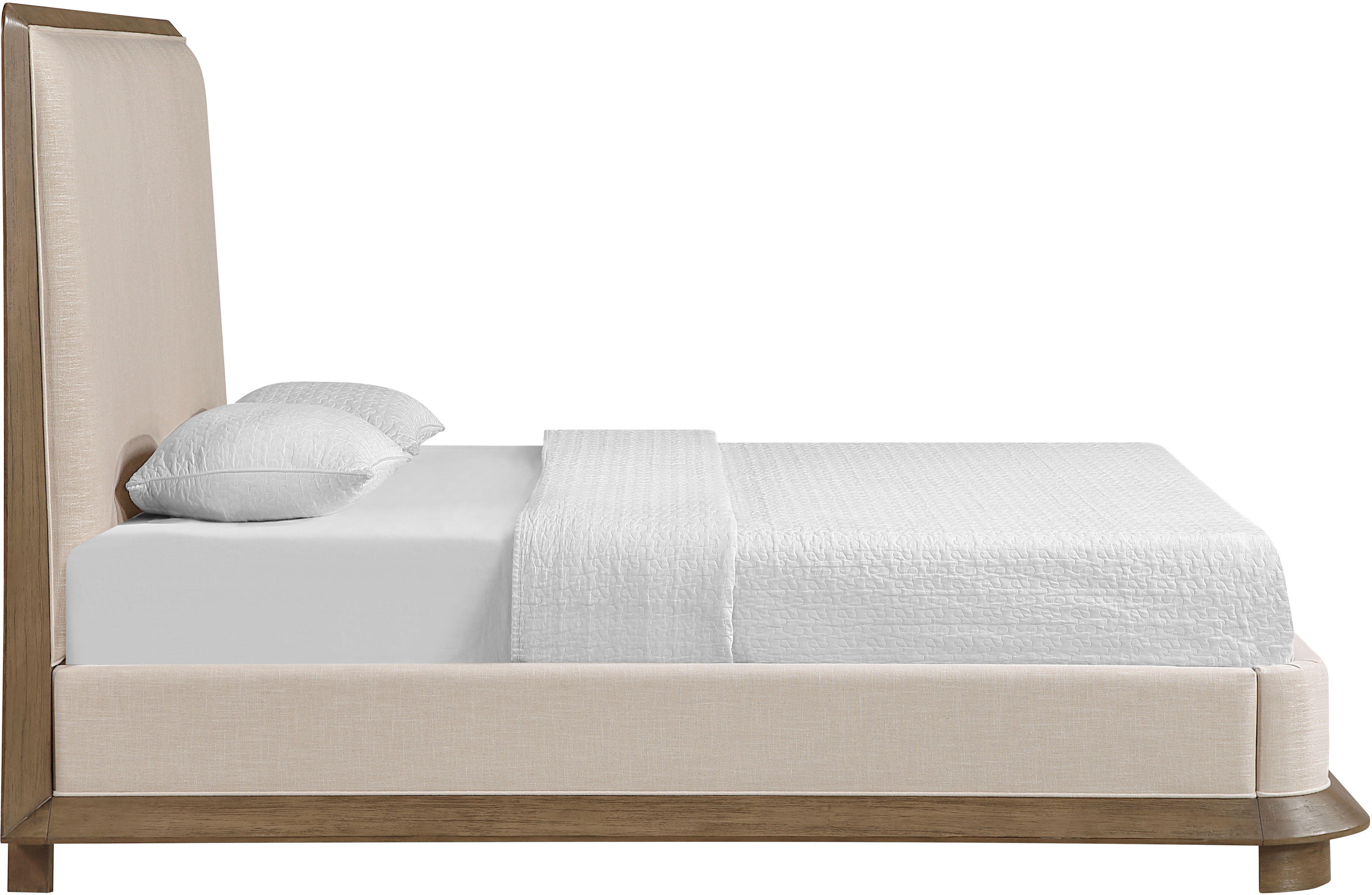 Adagio - Fabric Upholstered King Bed (3 Boxes) - Brown