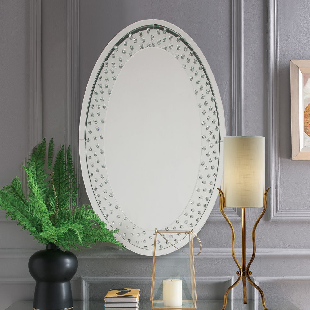 Nysa - Accent Decor - Mirrored & Faux Crystals, silver, view 3