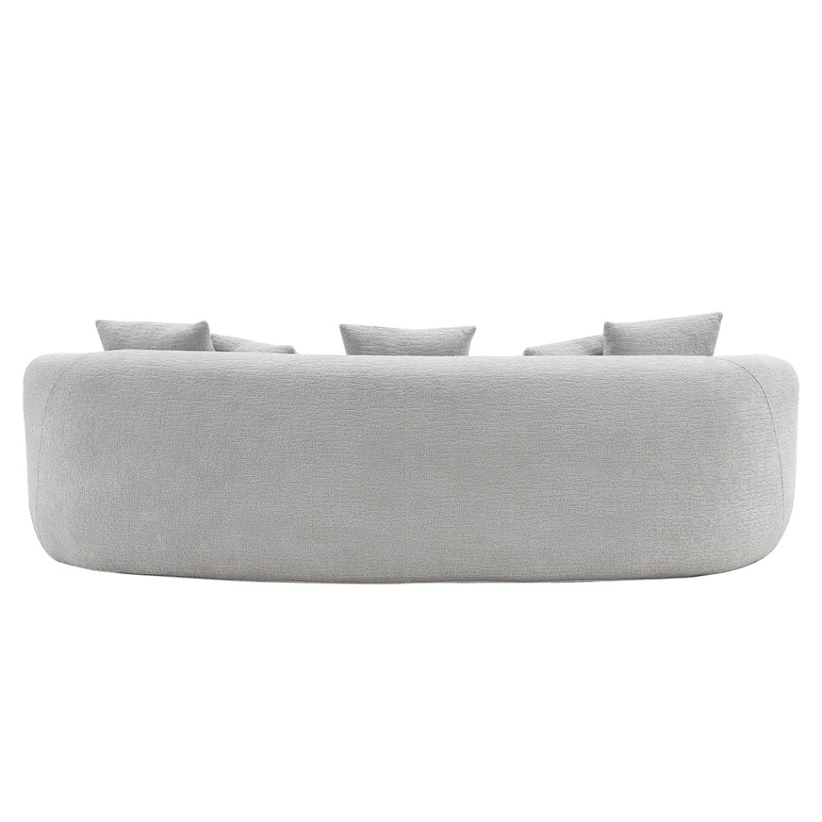 Barasa - Oversize Sofa With 5 Pillows - Gray, gray, view 4