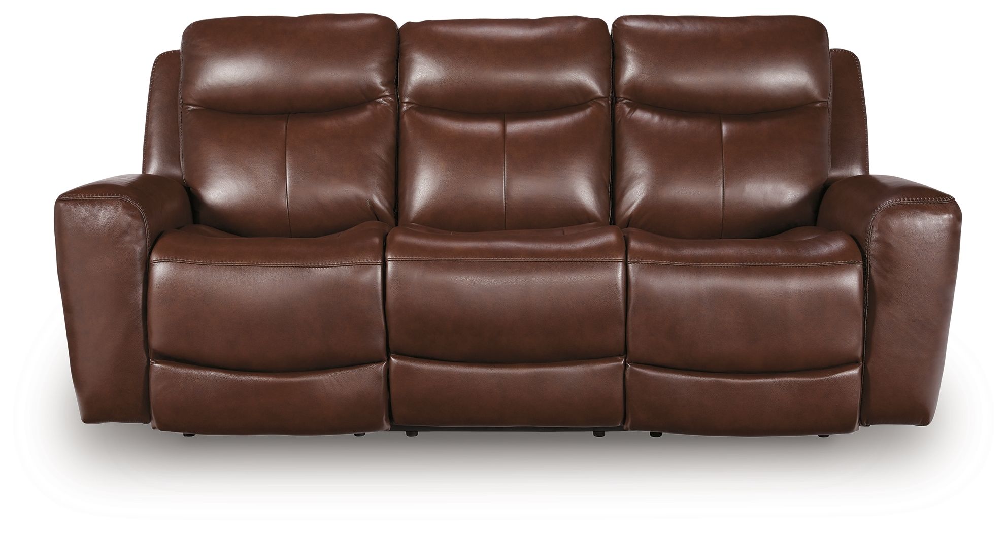 Bexhurst - Power Reclining Sofa With Adjustable Headrest - Mahogany