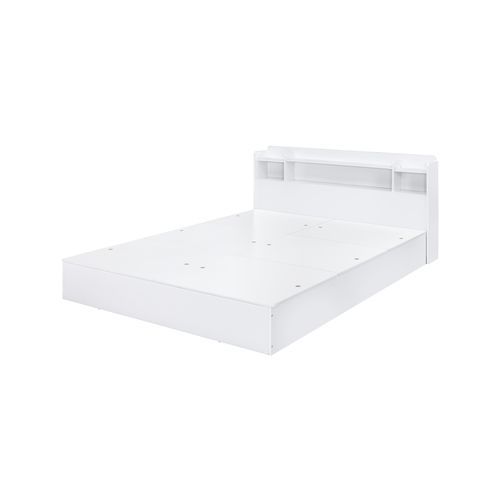 Perse - Queen Bed With Storage - White, white
