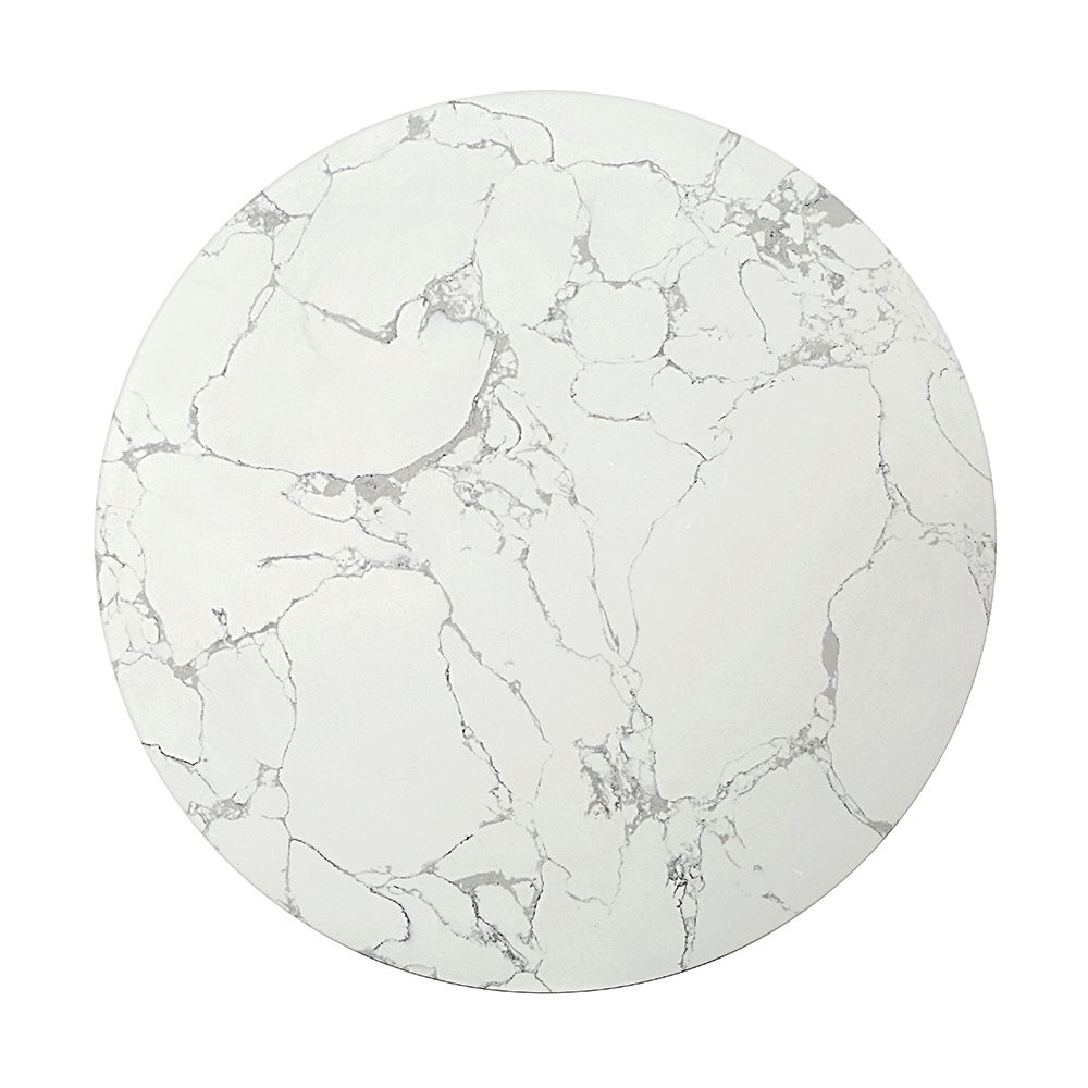 Clayten - Coffee Table - White Natural Marble Top & Espresso, white, view 6