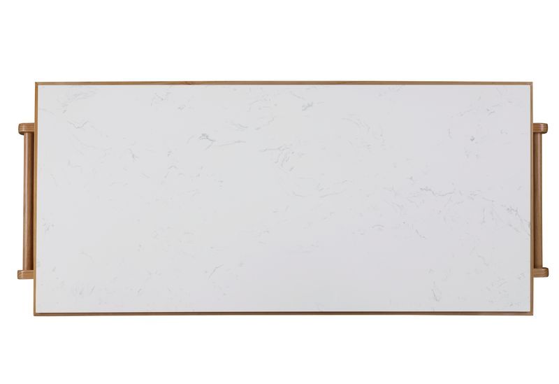 Grovaam - Kitchen Island - Marble Top & Natural, beige, view 3