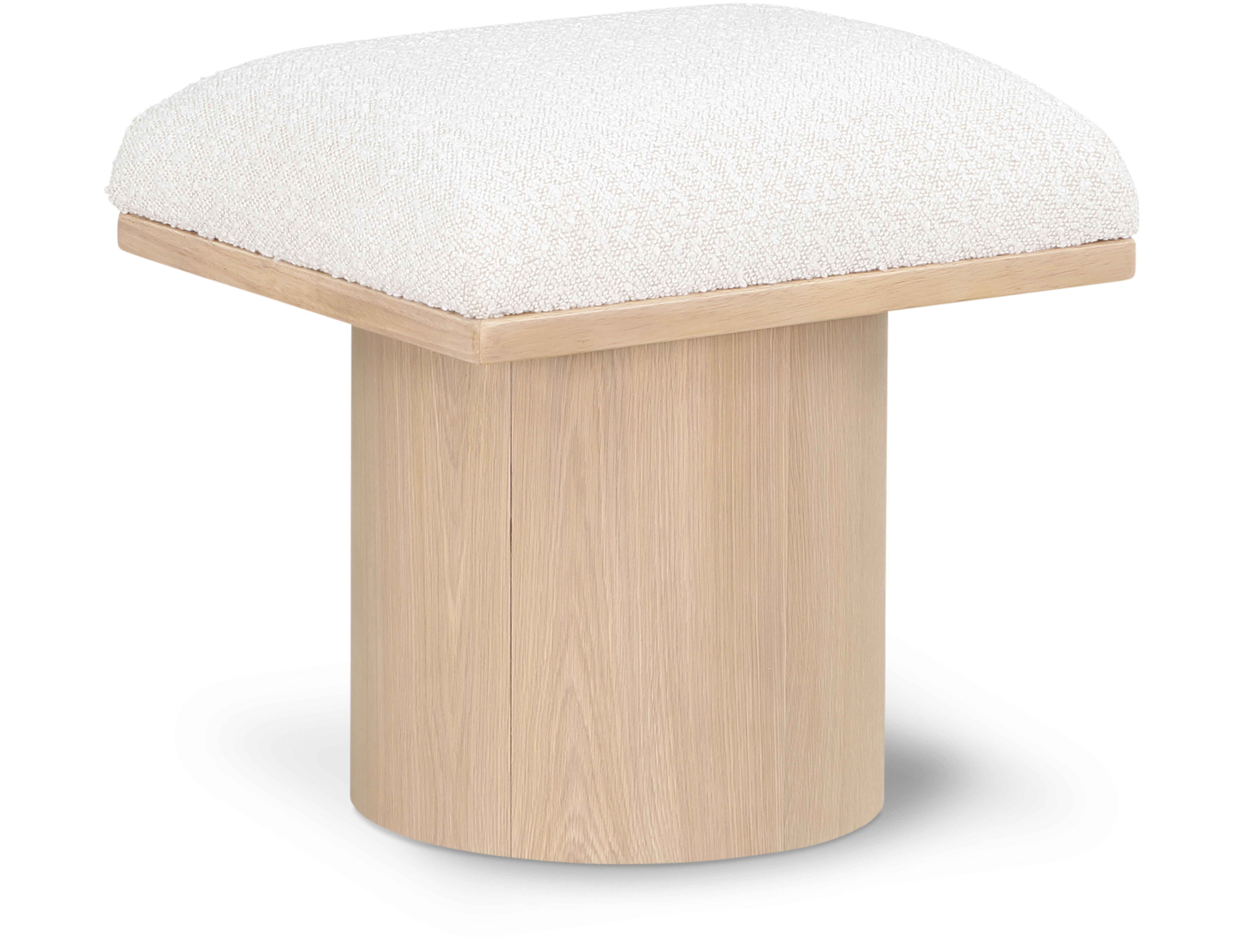 Pavilion - Bench / Stool With Natural Base - Cream