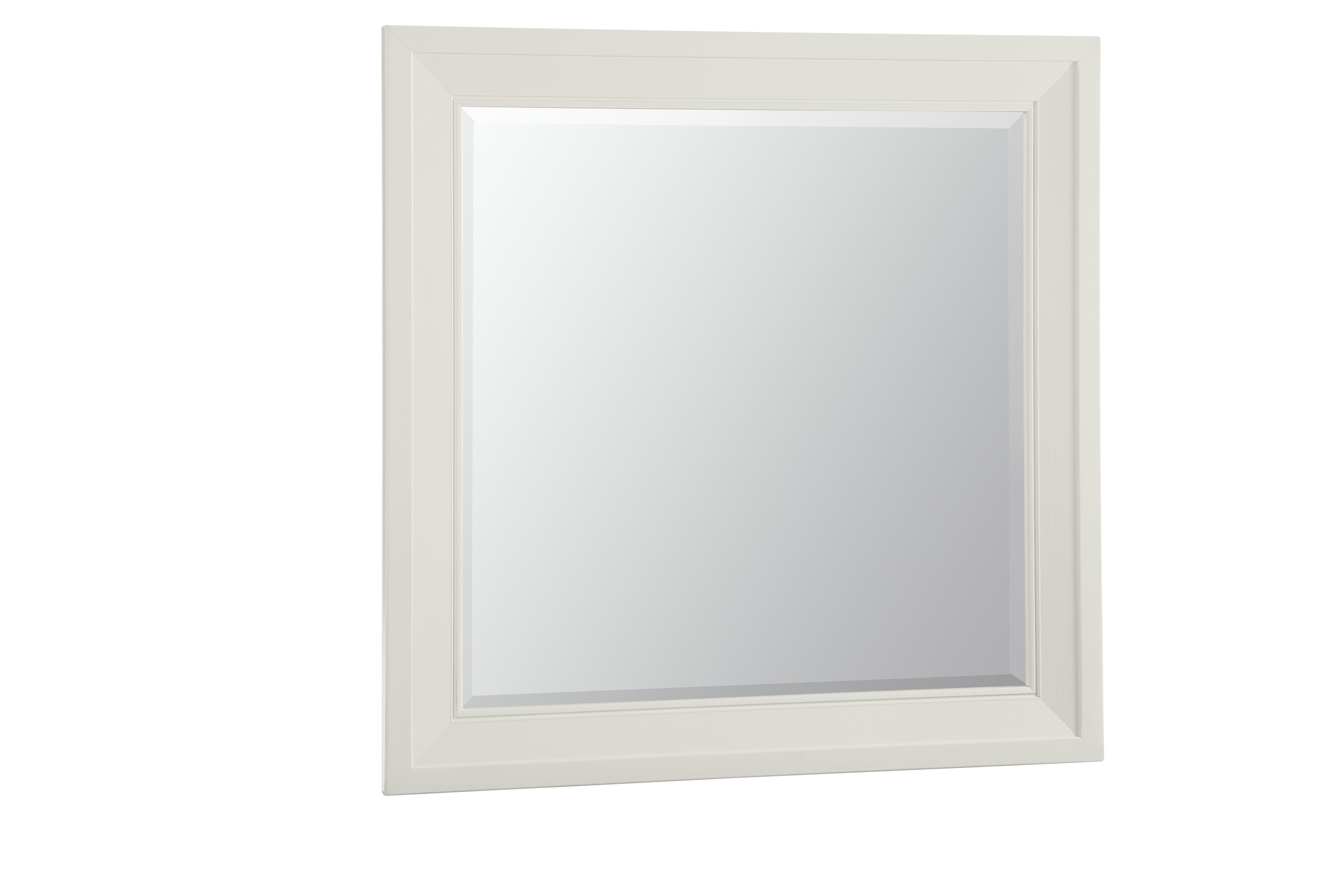 Vaughan-Bassett Maple Road - Landscape Mirror With Beveled Glass - Soft White