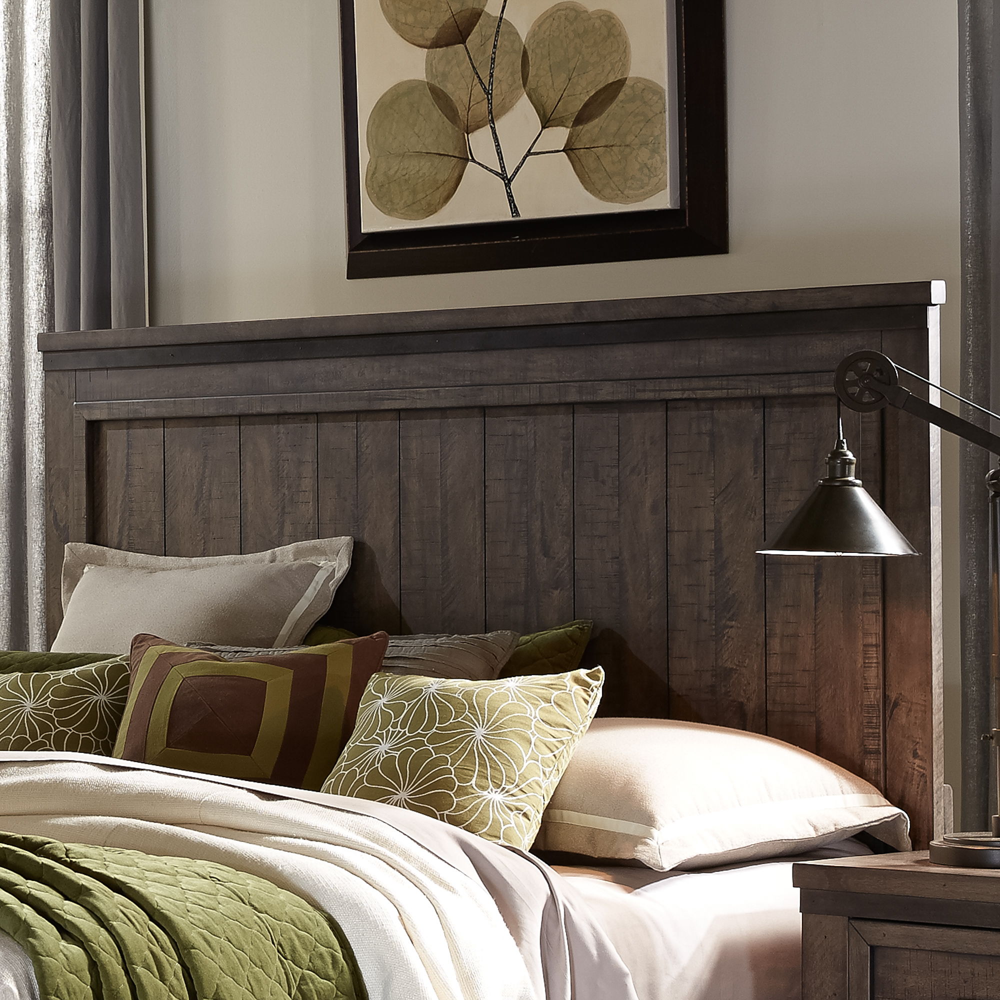 Liberty Furniture Thornwood Hills - King Panel Headboard - Dark Brown