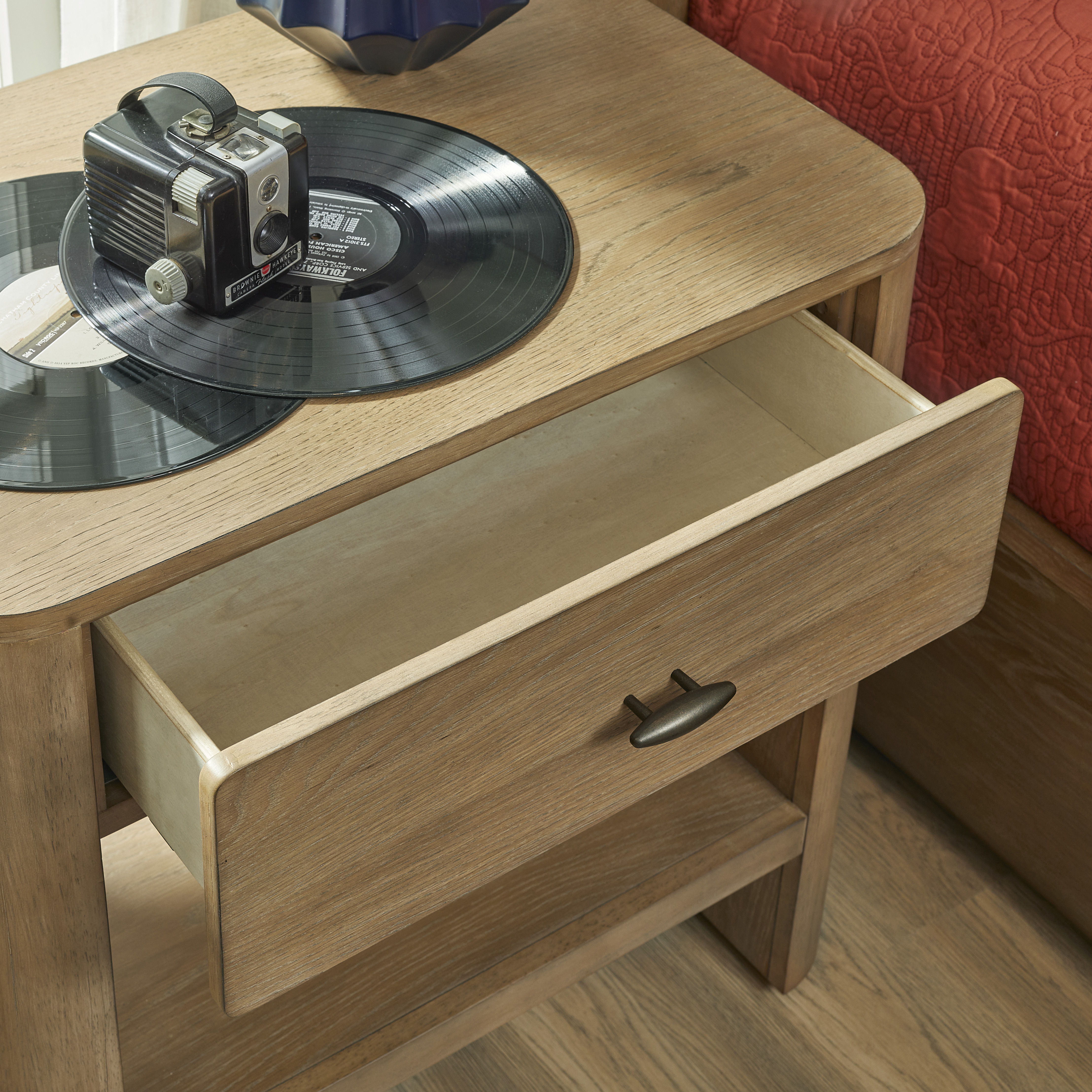 Normandy - Open Nightstand - Light Brown, light brown, view 6