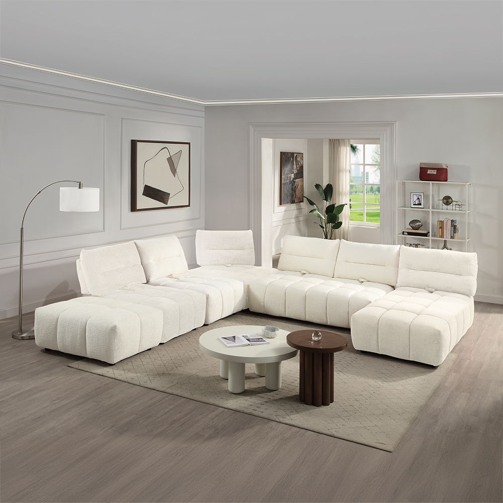 Loanna - Ottoman - Beige Linen, white, view 8
